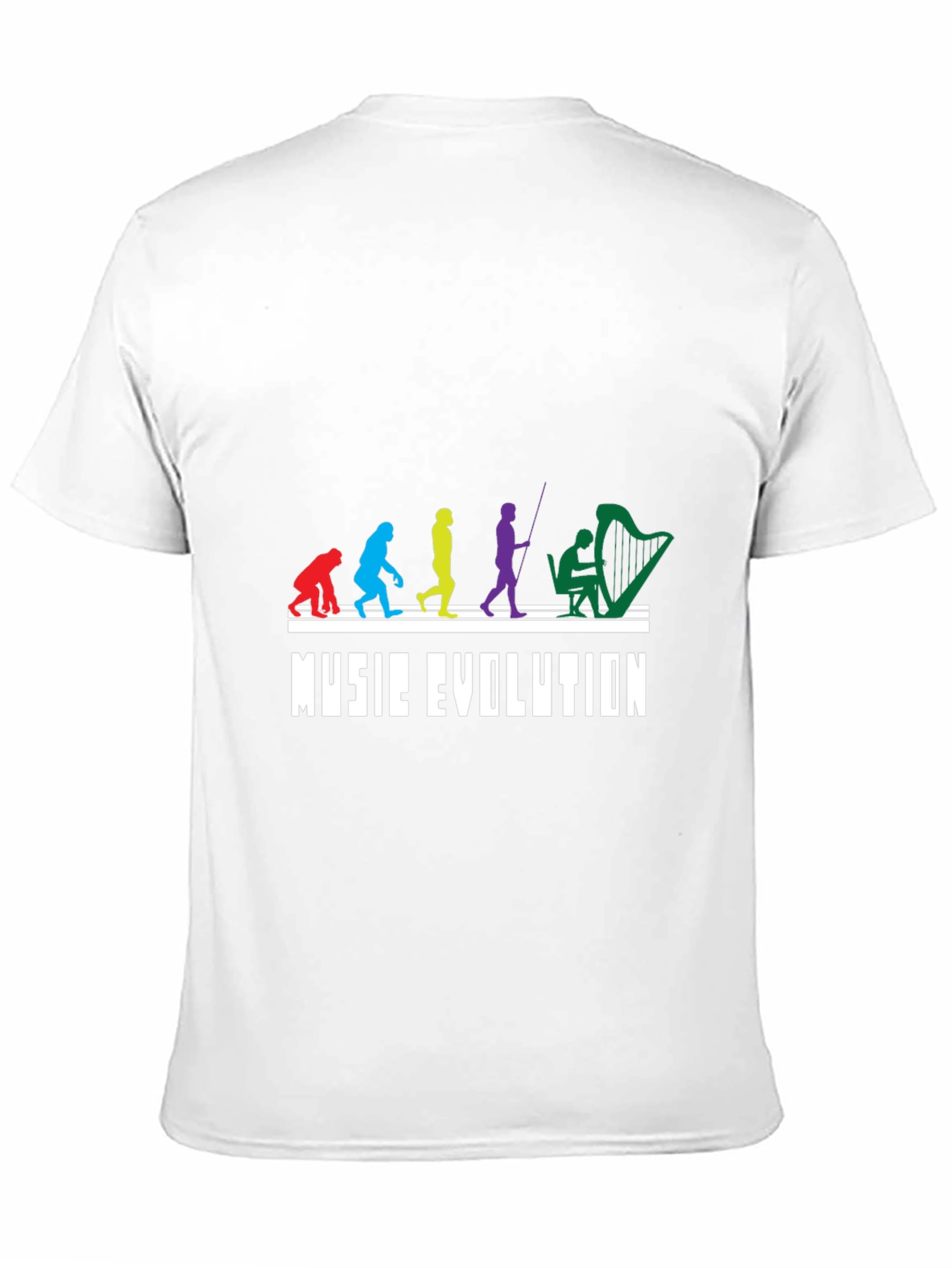Music Evolution Graphic T-Shirt - Black