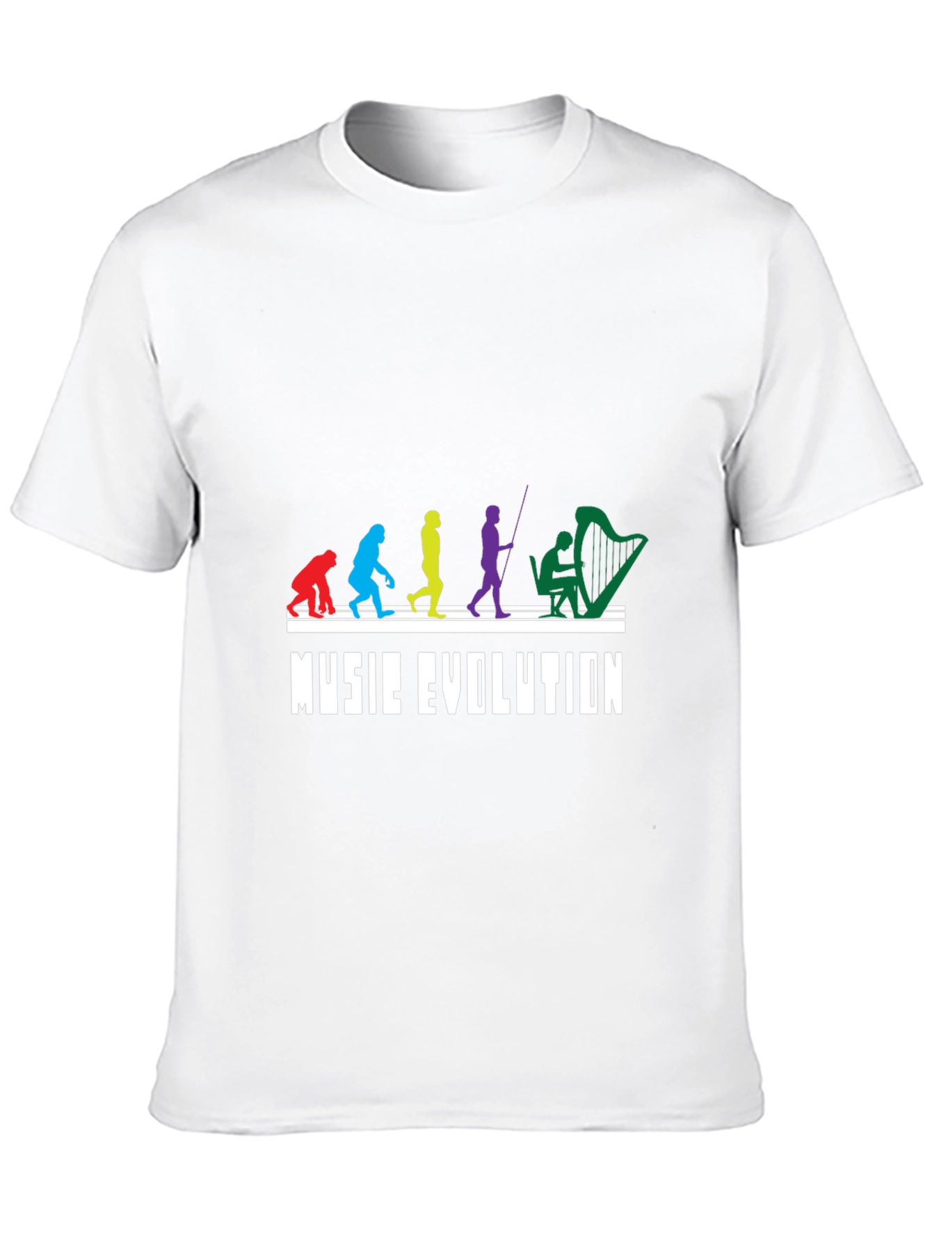 Music Evolution Graphic T-Shirt - Black