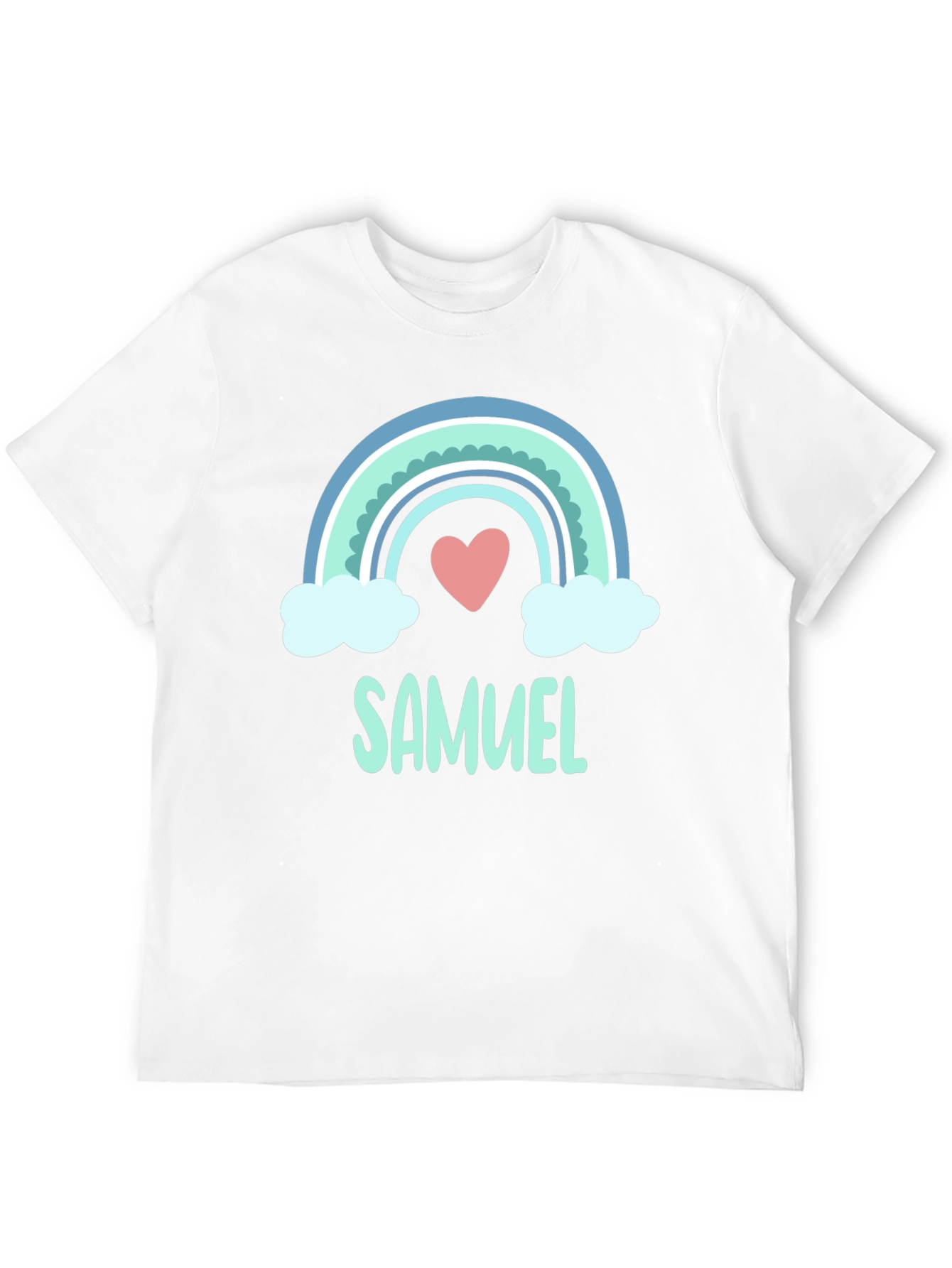 Personalized Samuel Rainbow Heart T-Shirt
