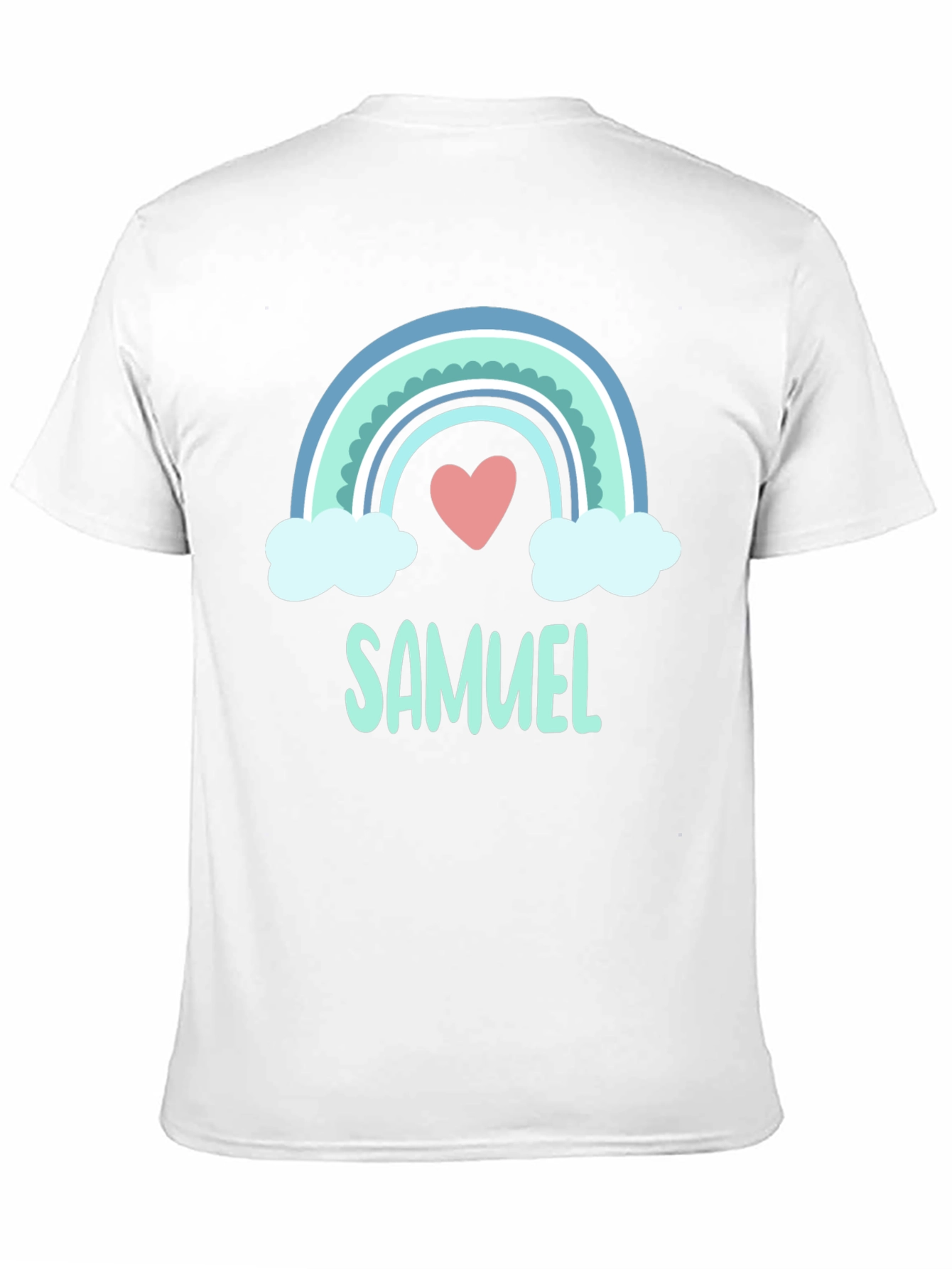 Personalized Samuel Rainbow Heart T-Shirt