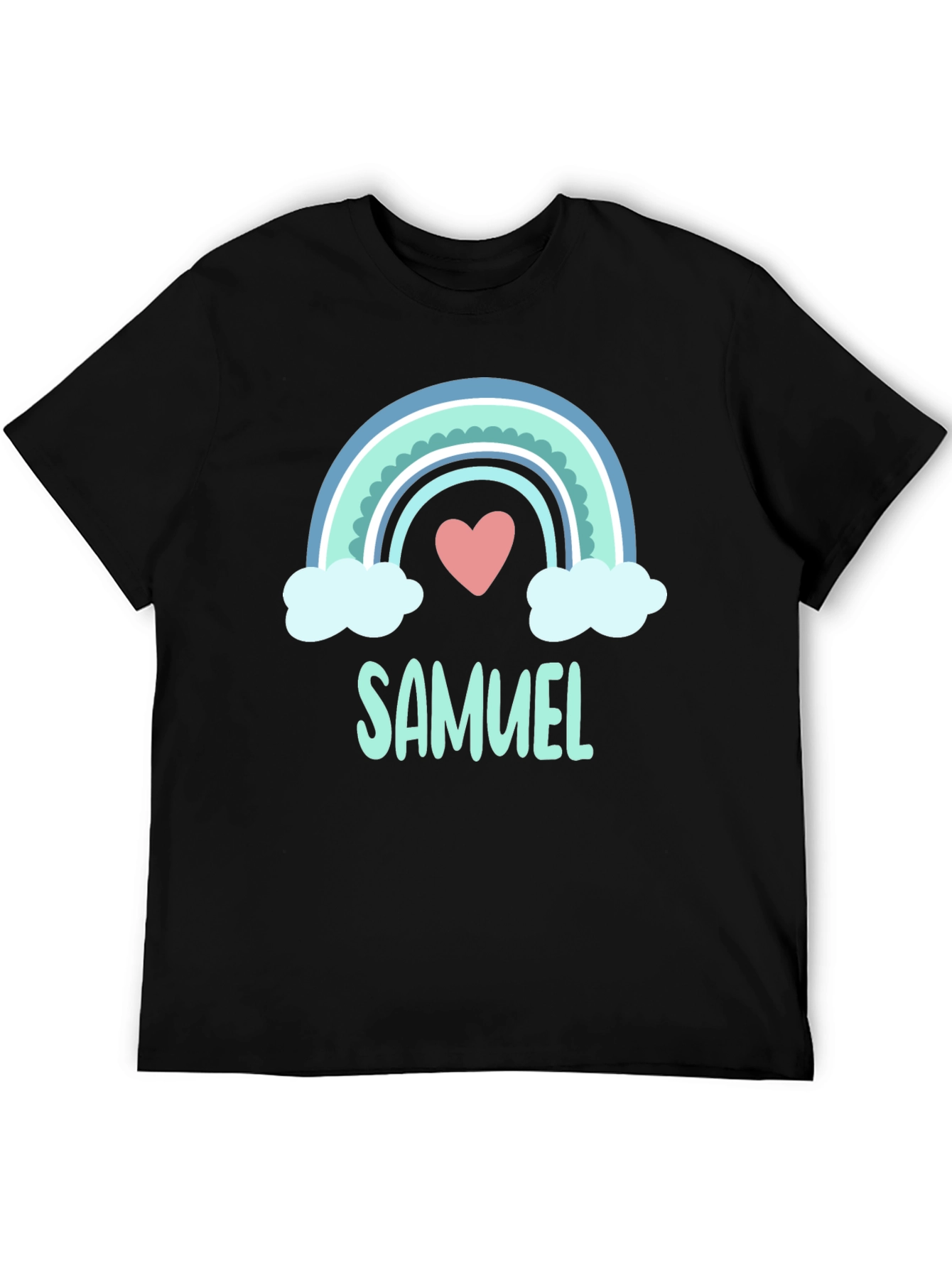 Personalized Samuel Rainbow Heart T-Shirt