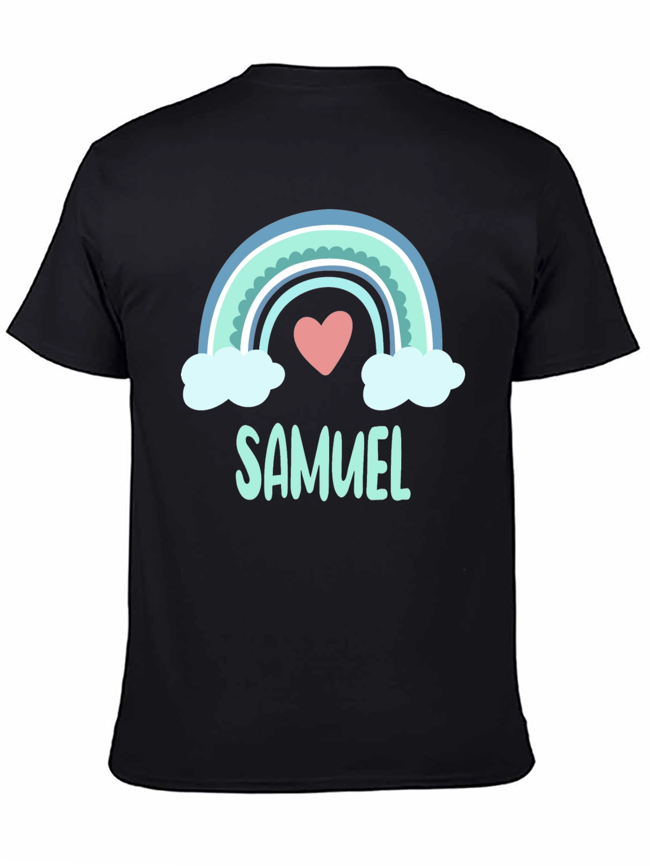 Personalized Samuel Rainbow Heart T-Shirt