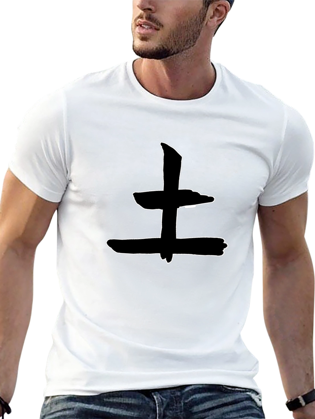 Abstract Symbol Black Graphic Tee