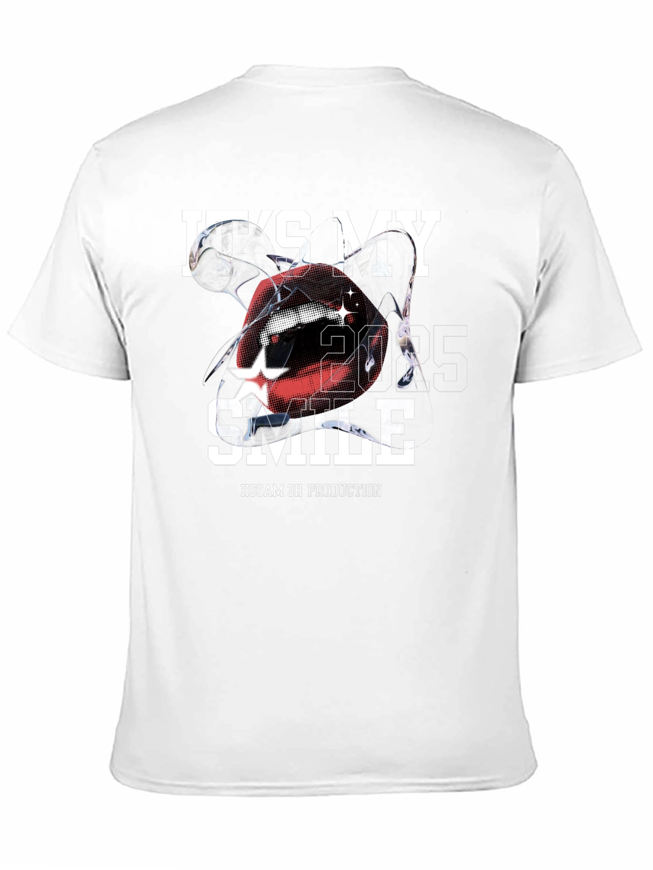 Its My Smile Graphic Print Crew Neck T-Shirt