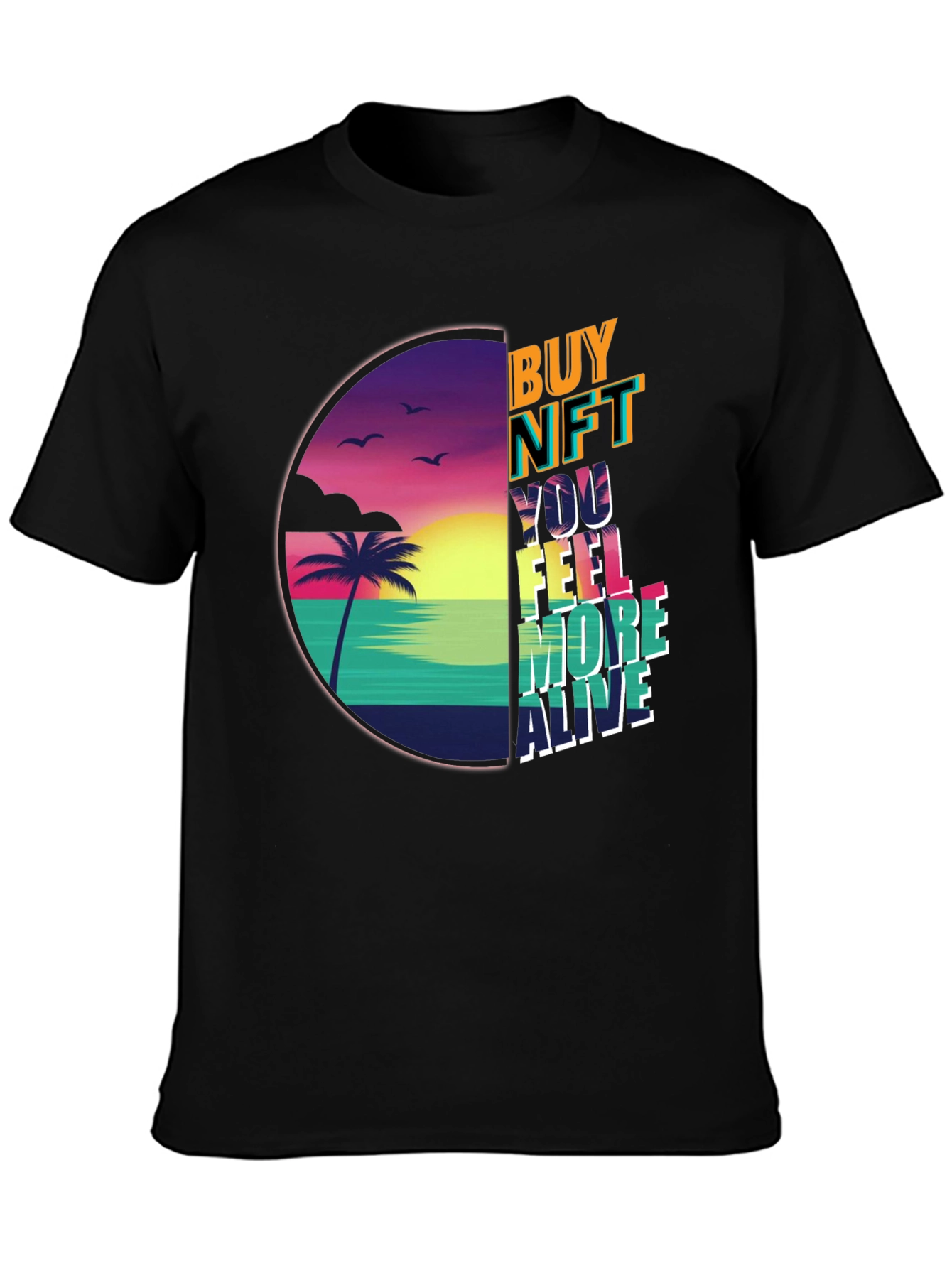 Buy NFT T-Shirt: Beach Vibes & Crypto Style