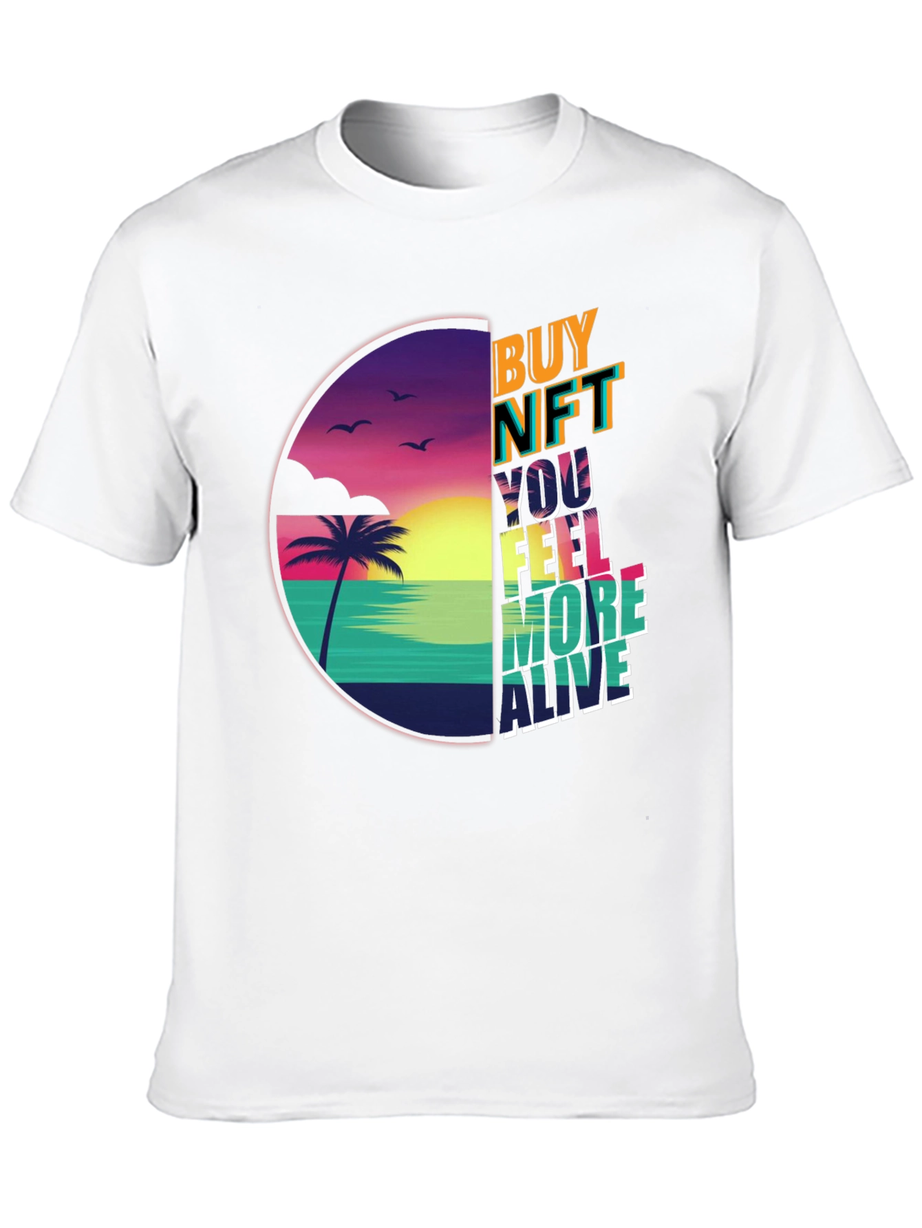 Buy NFT T-Shirt: Beach Vibes & Crypto Style