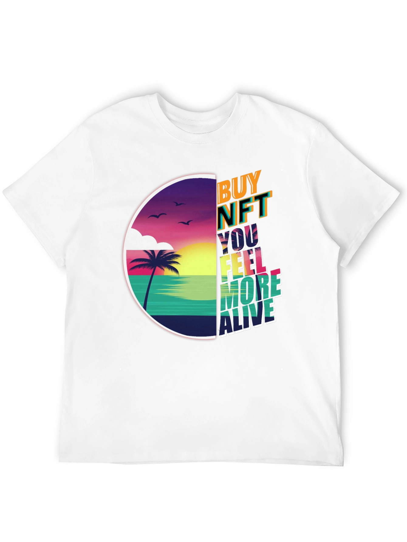 Buy NFT T-Shirt: Beach Vibes & Crypto Style