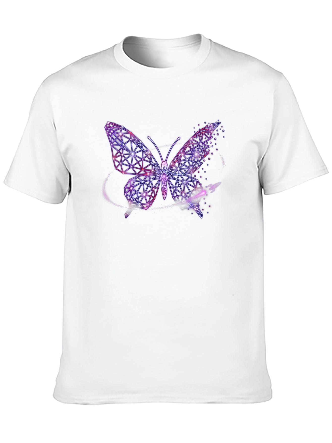 Geometric Butterfly Graphic Tee - Stylish Black T-Shirt