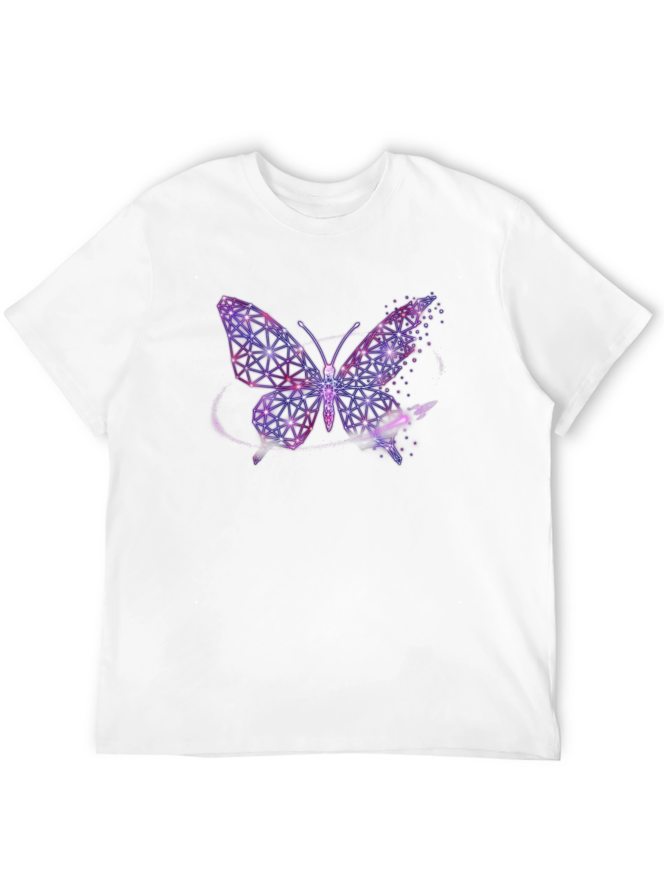 Geometric Butterfly Graphic Tee - Stylish Black T-Shirt