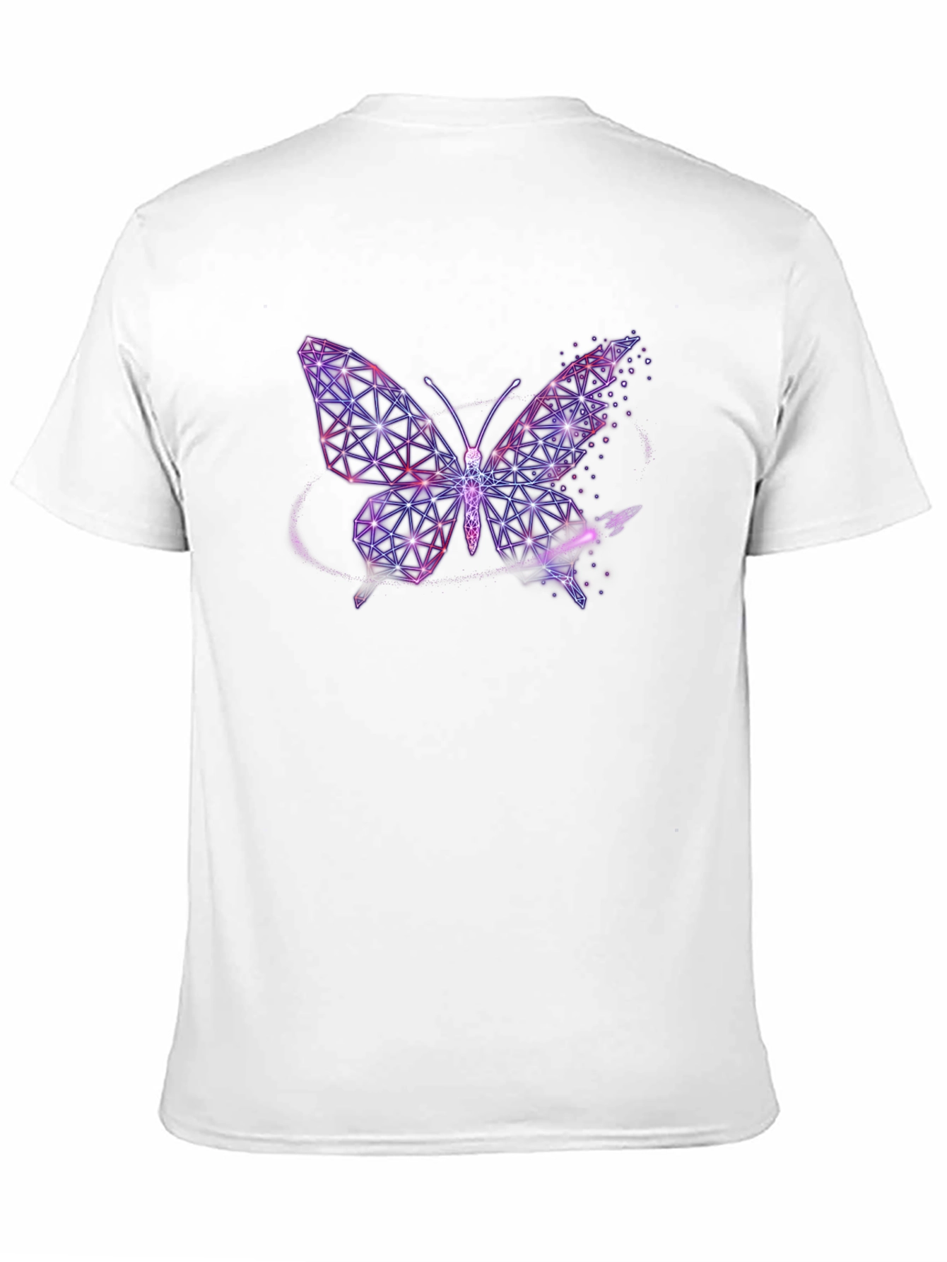 Geometric Butterfly Graphic Tee - Stylish Black T-Shirt