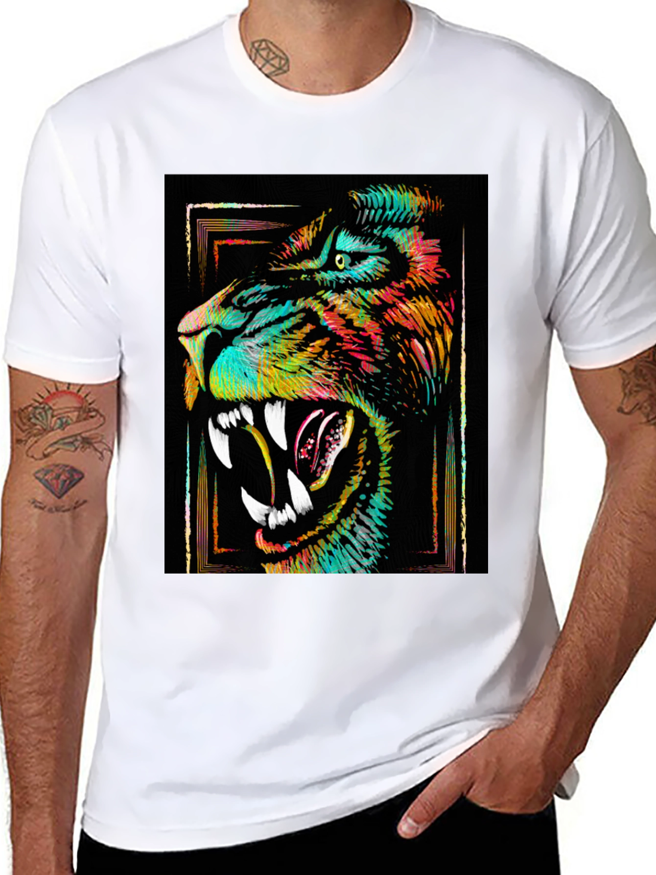 Roaring Tiger Graphic Tee - Black