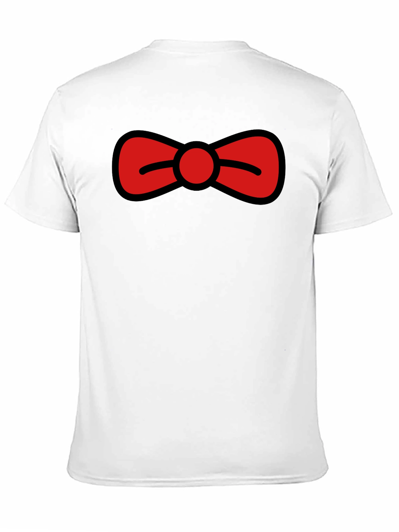 Bow Tie Graphic Tee - Black Casual T-Shirt