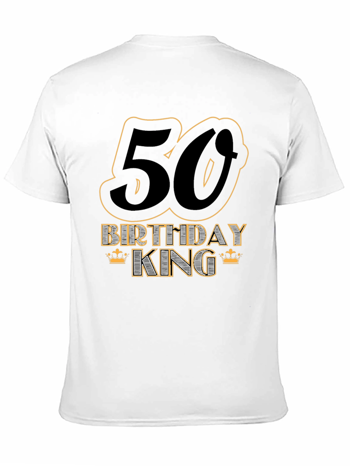 50th Birthday King Black T-Shirt