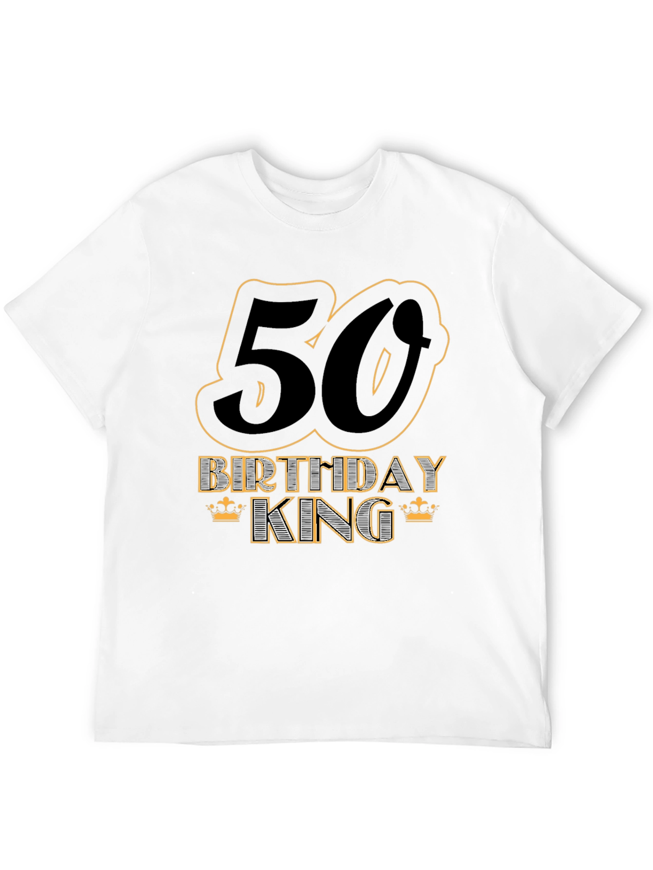 50th Birthday King Black T-Shirt