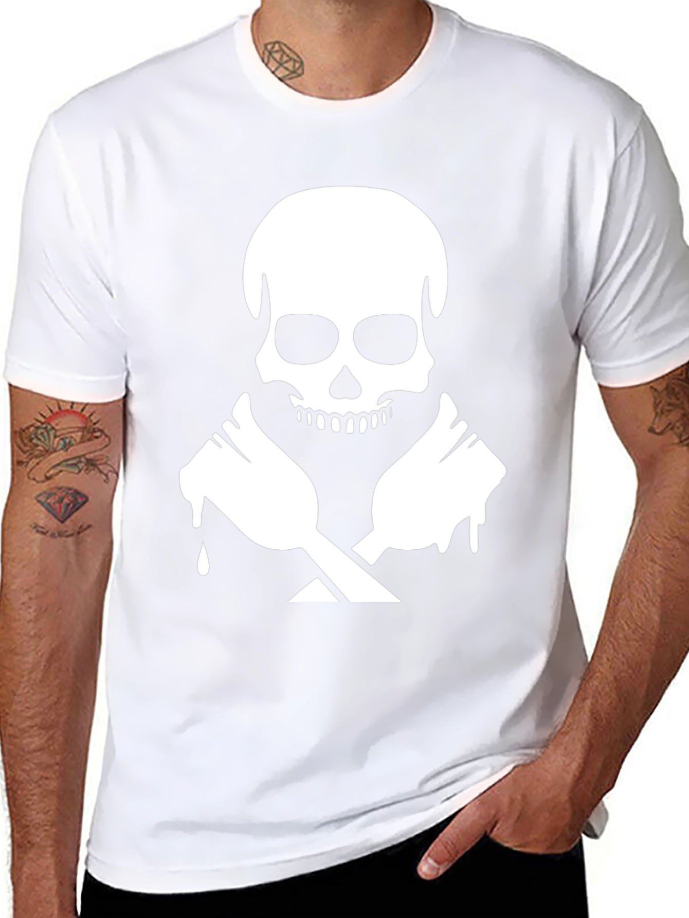 Skull & Crossed Spoons Graphic T-Shirt