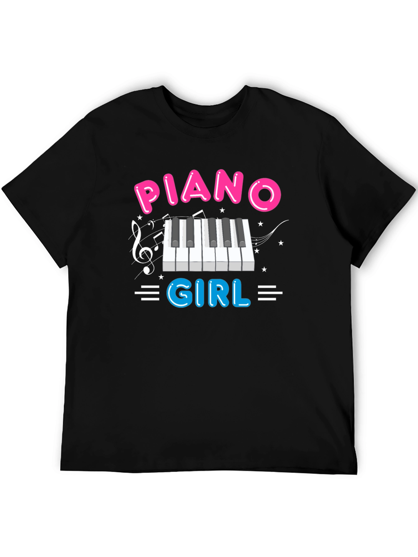 Piano Girl T-Shirt - Music Lover Tee