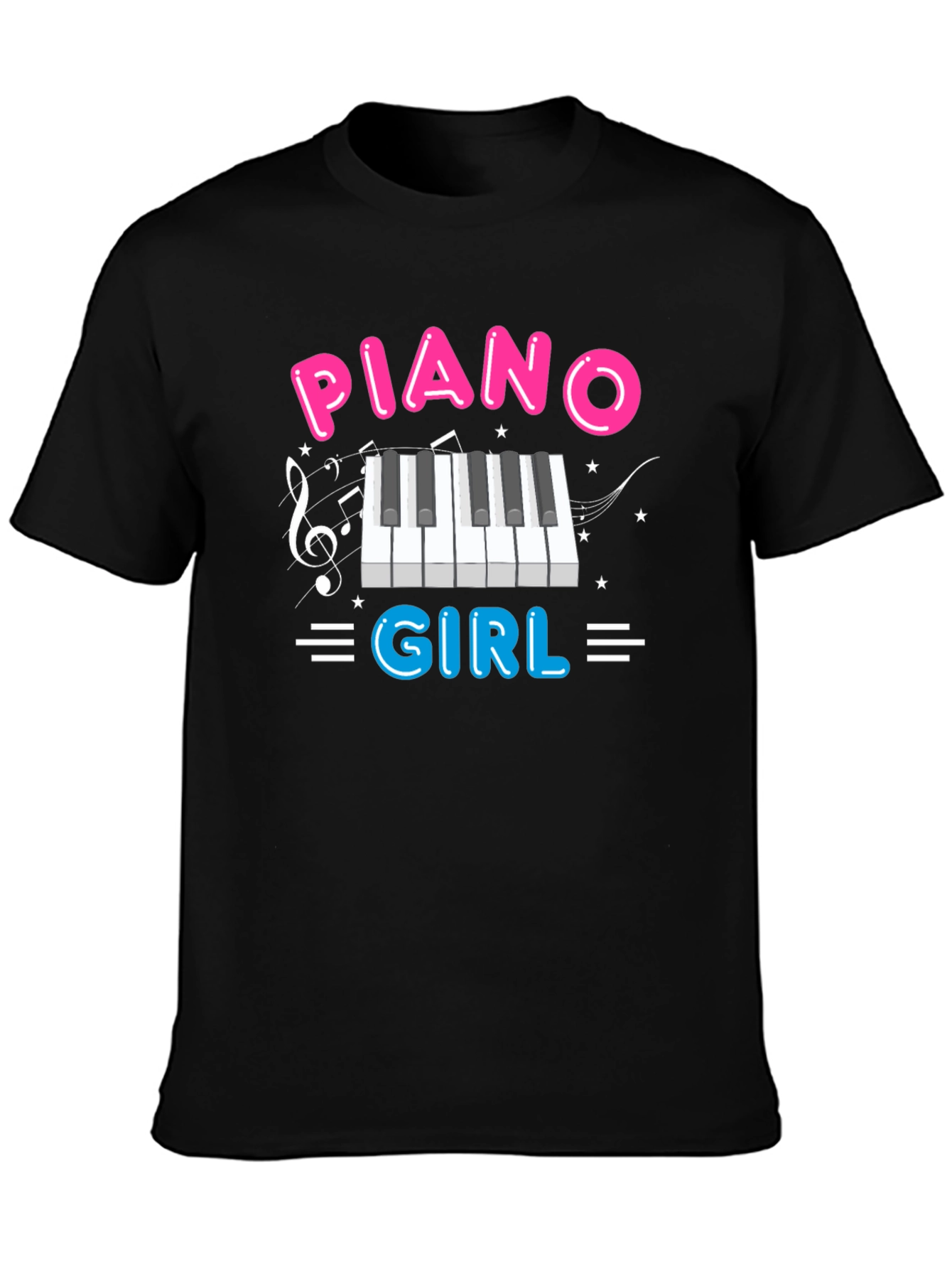 Piano Girl T-Shirt - Music Lover Tee