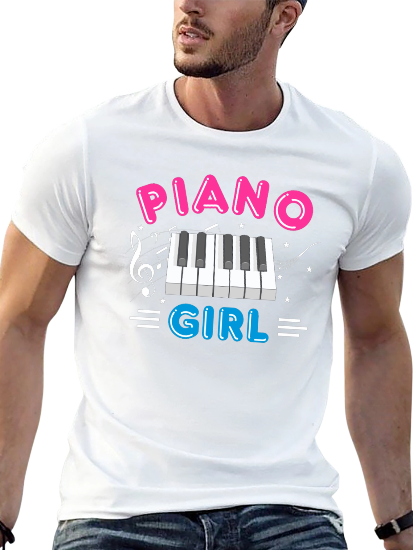 Piano Girl T-Shirt - Music Lover Tee