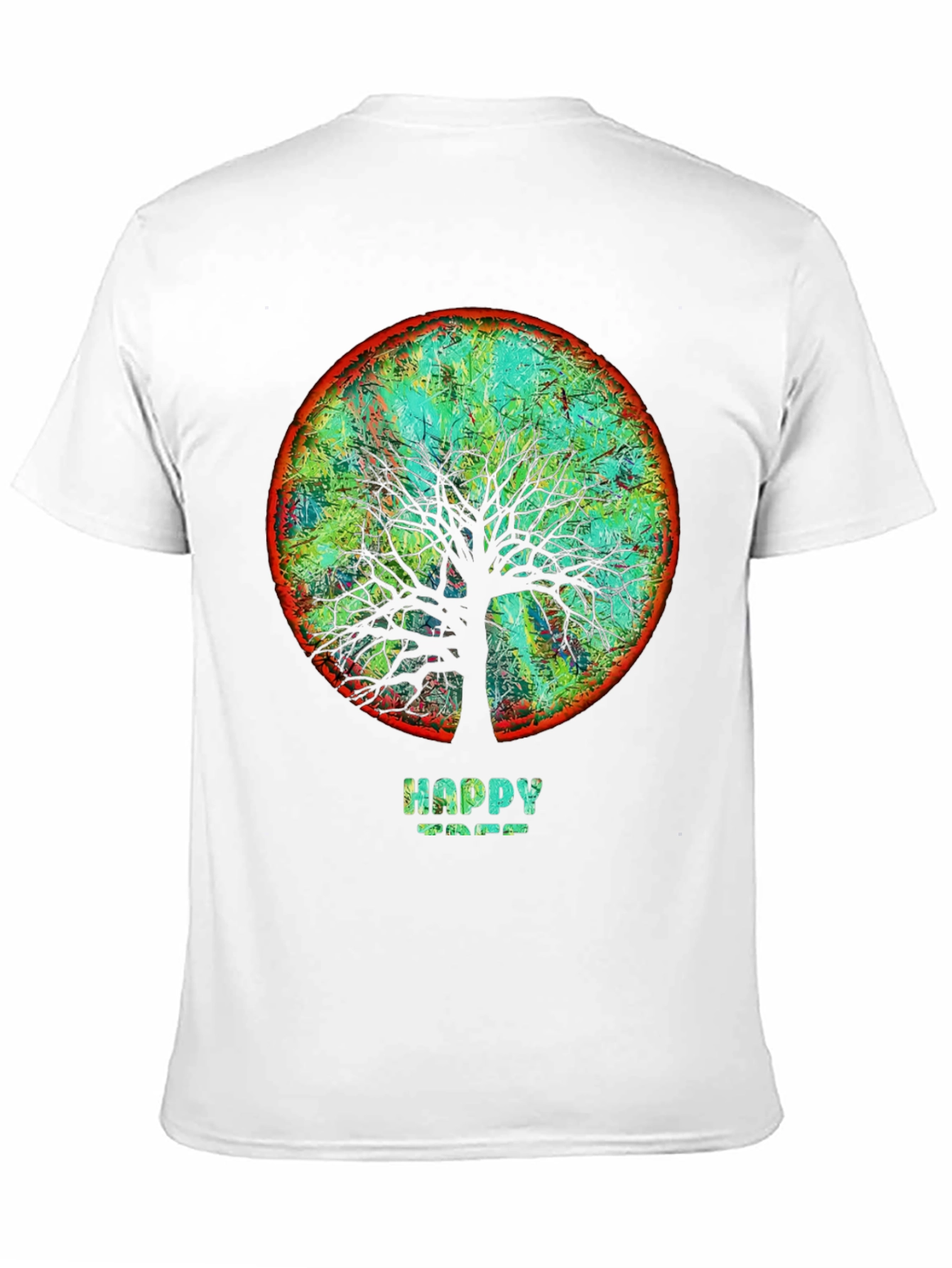 Happy Tree Graphic Tee - Round Design