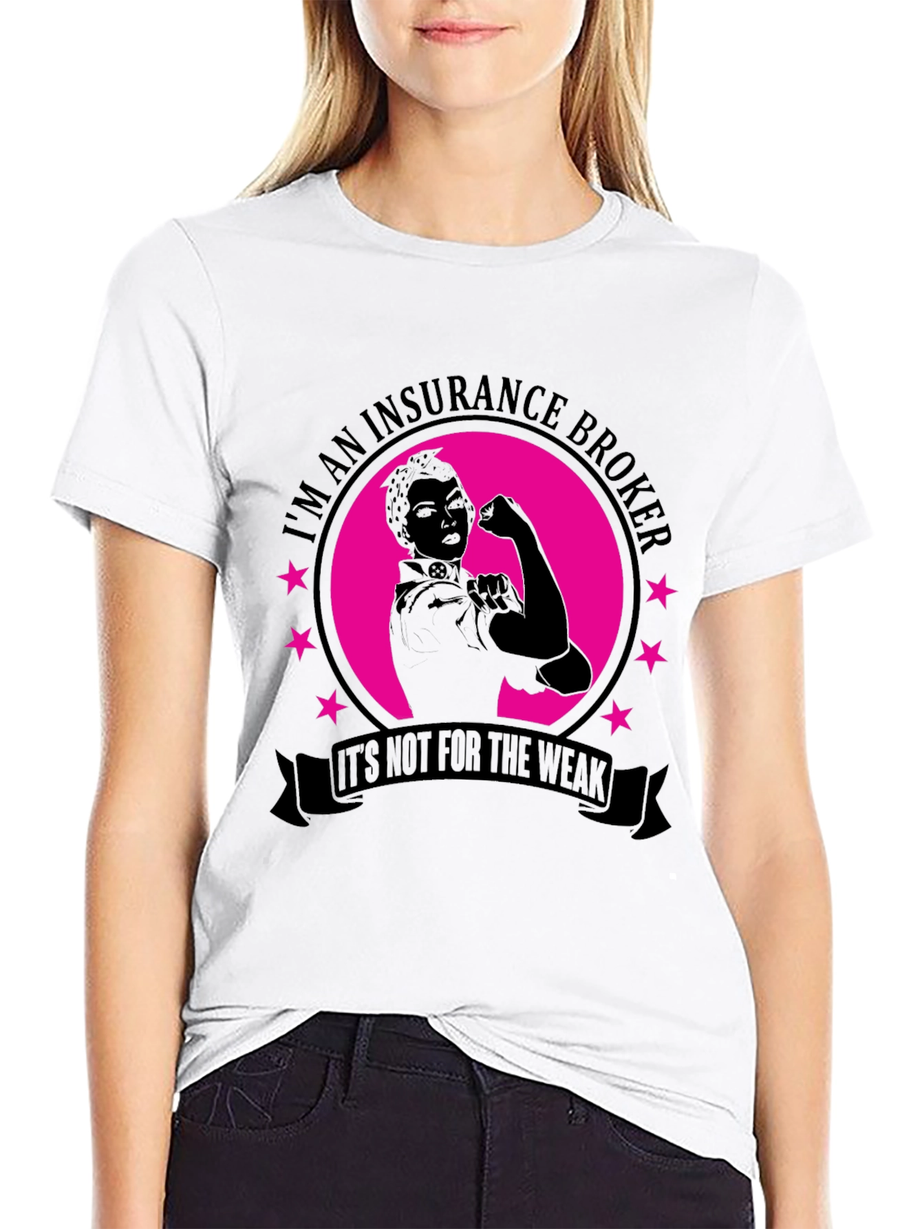 Insurance Broker T-Shirt - Rosie the Riveter Style