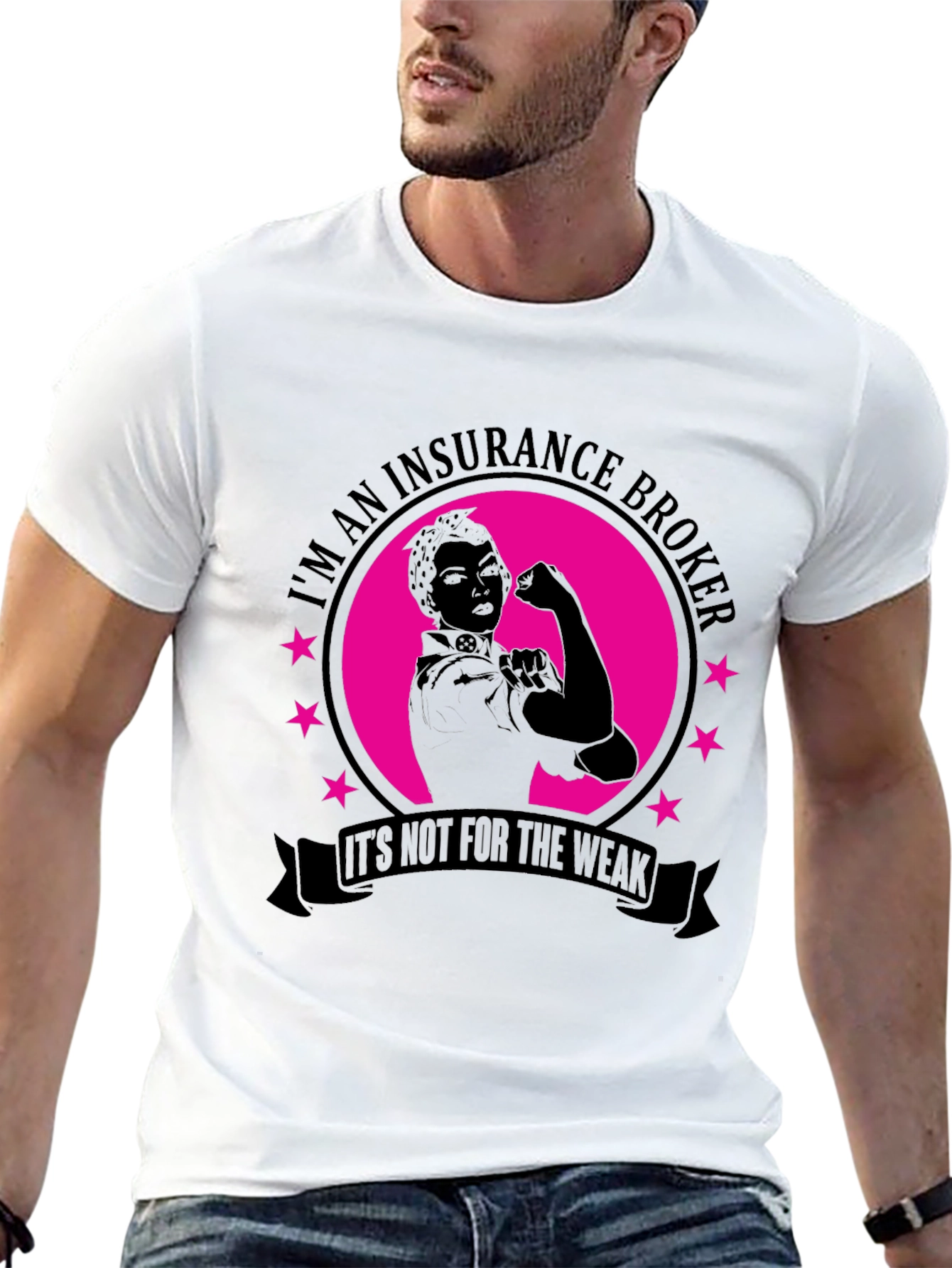 Insurance Broker T-Shirt - Rosie the Riveter Style
