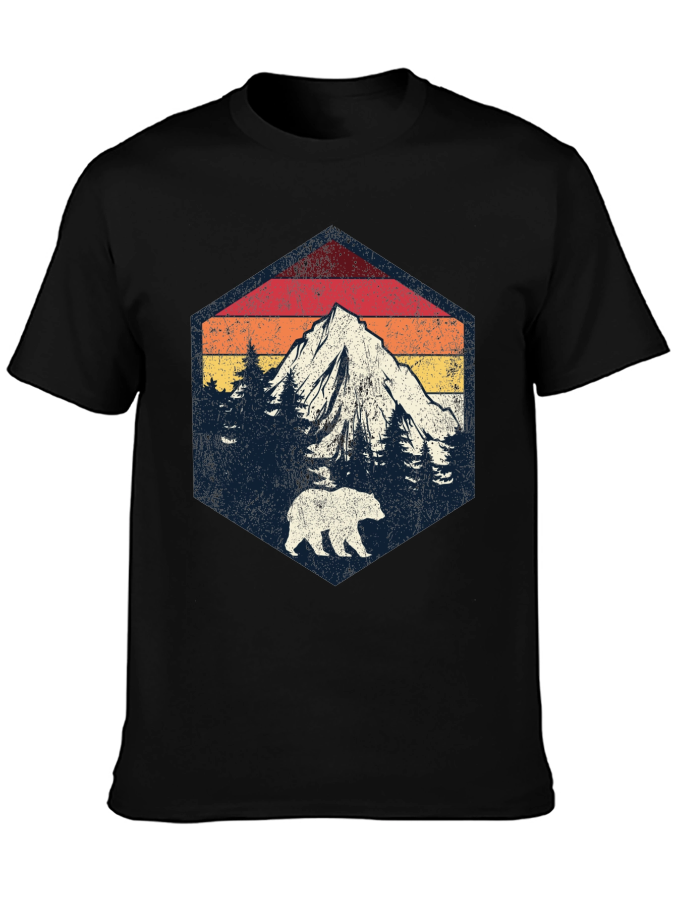 Retro Mountain Bear Graphic Tee