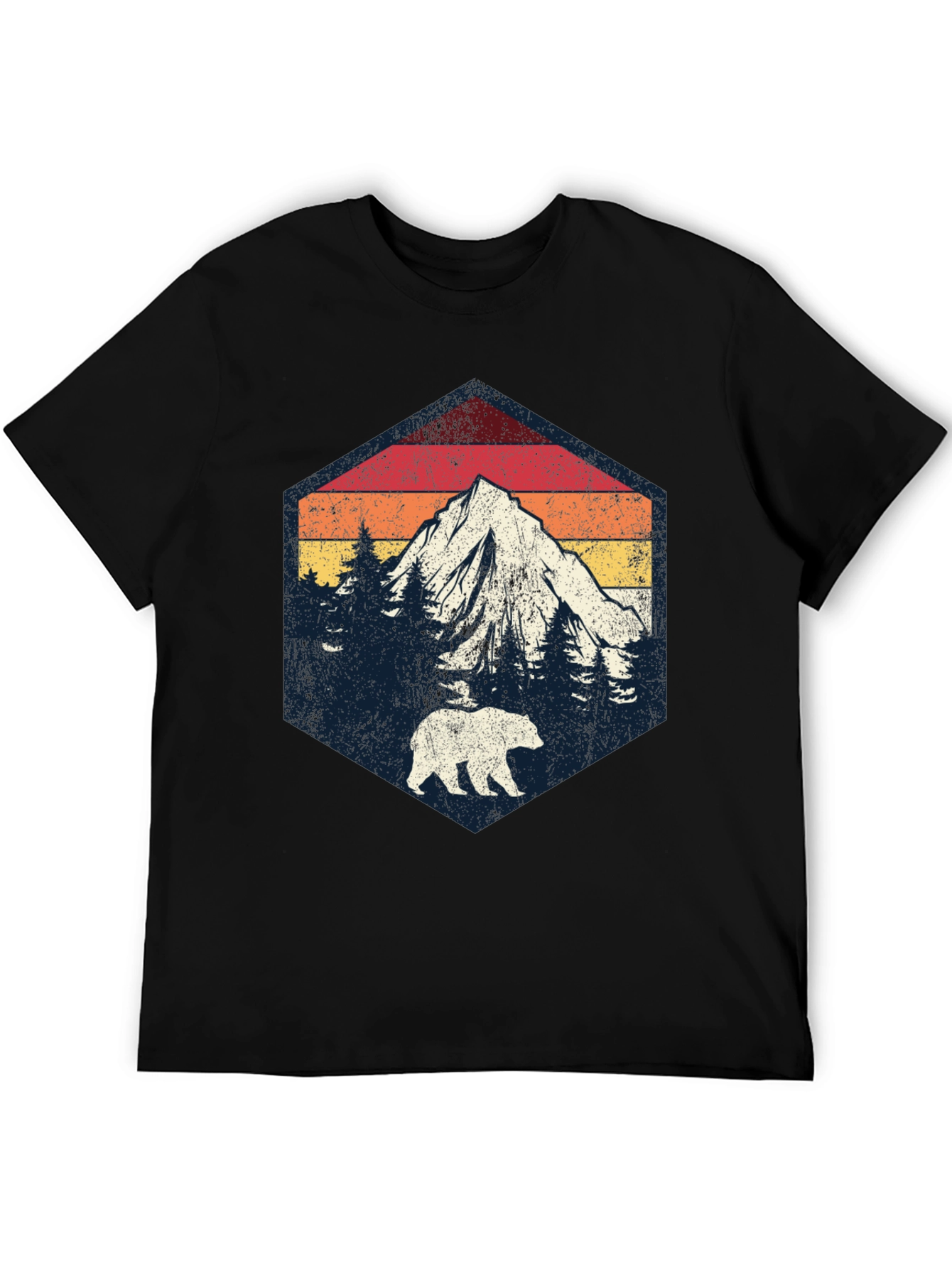 Retro Mountain Bear Graphic Tee