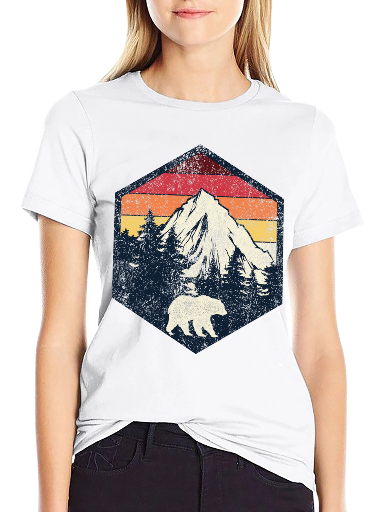 Retro Mountain Bear Graphic Tee
