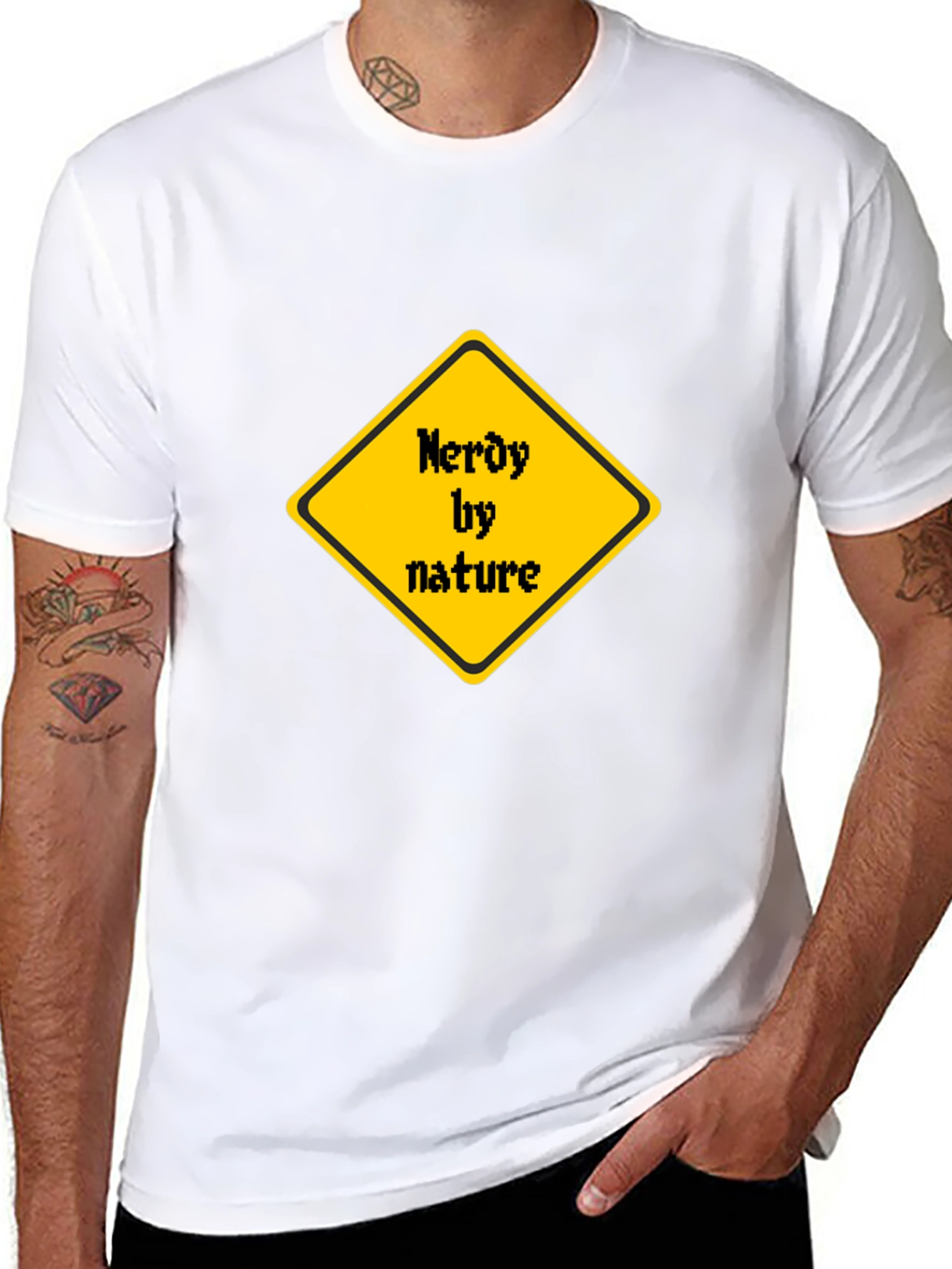 Nerdy by Nature T-Shirt - Black Cotton Tee