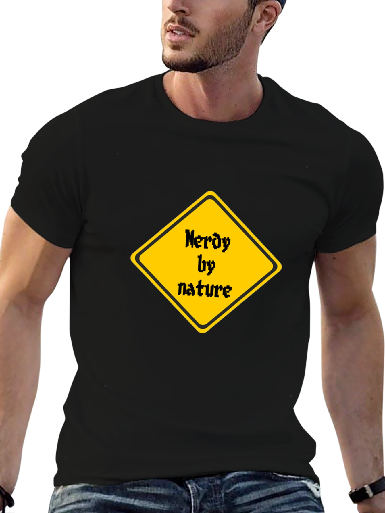 Nerdy by Nature T-Shirt - Black Cotton Tee