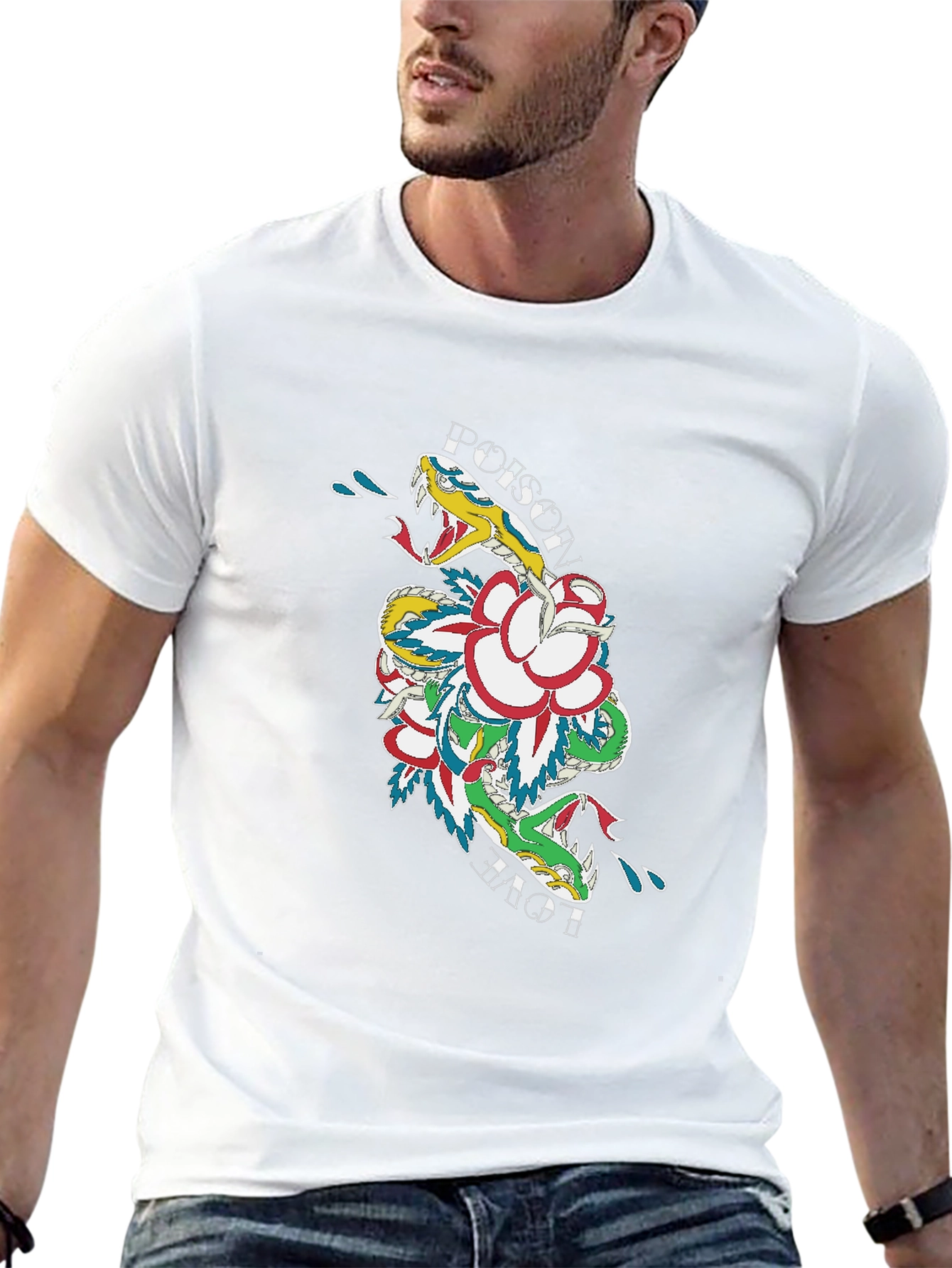Poison Love Snake Graphic T-Shirt - Edgy Streetwear