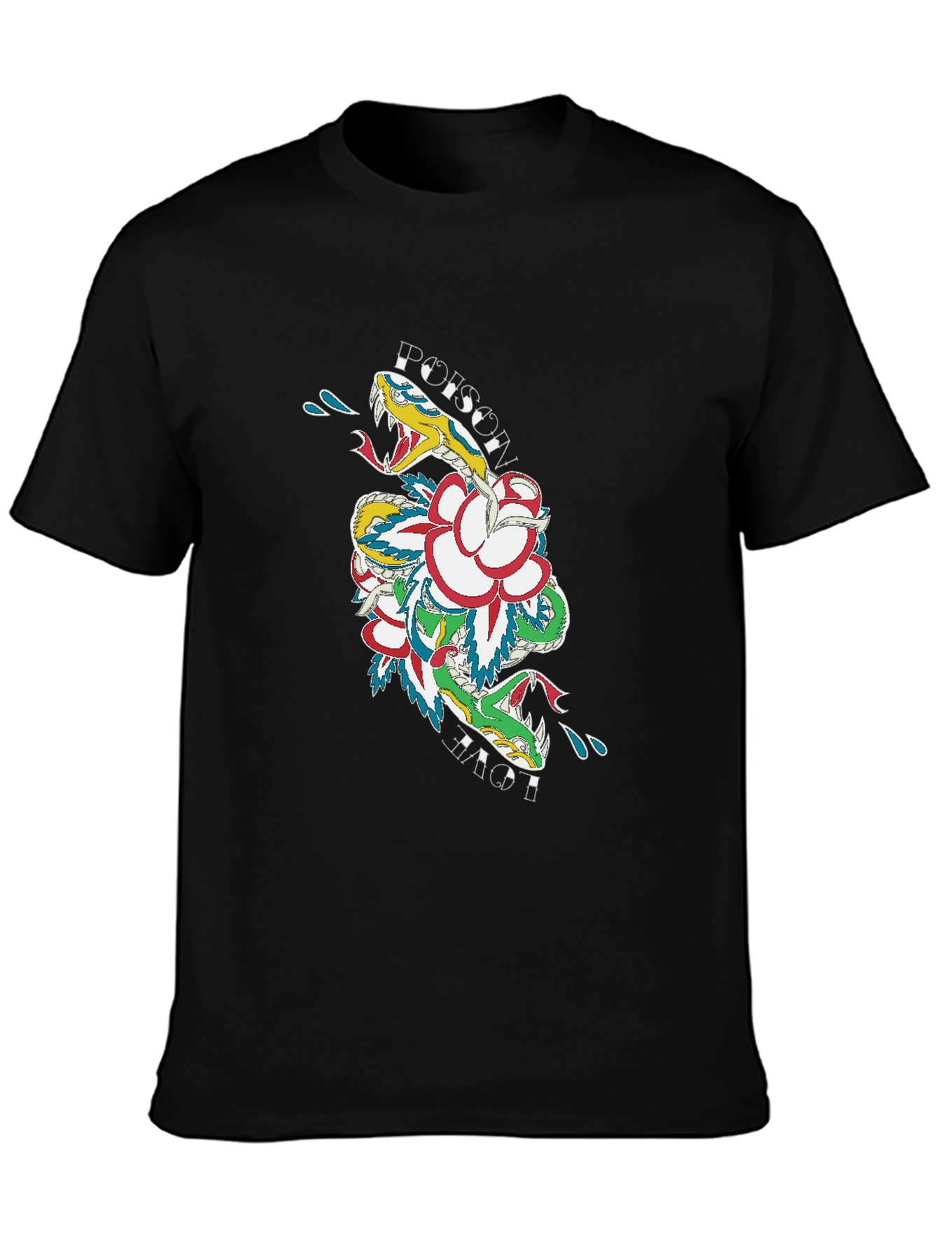 Poison Love Snake Graphic T-Shirt - Edgy Streetwear
