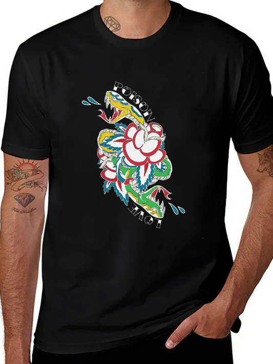 Poison Love Snake Graphic T-Shirt - Edgy Streetwear