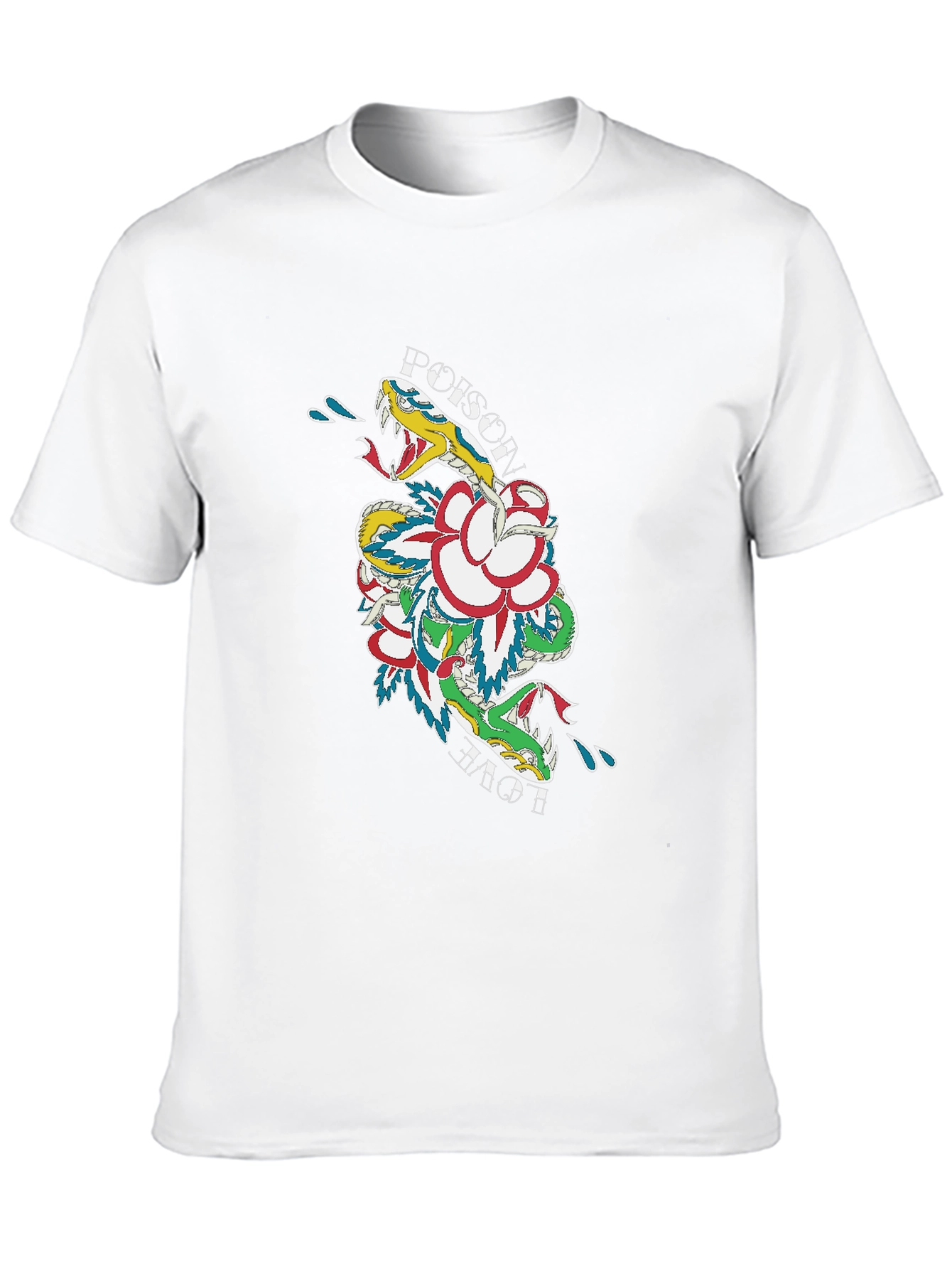 Poison Love Snake Graphic T-Shirt - Edgy Streetwear