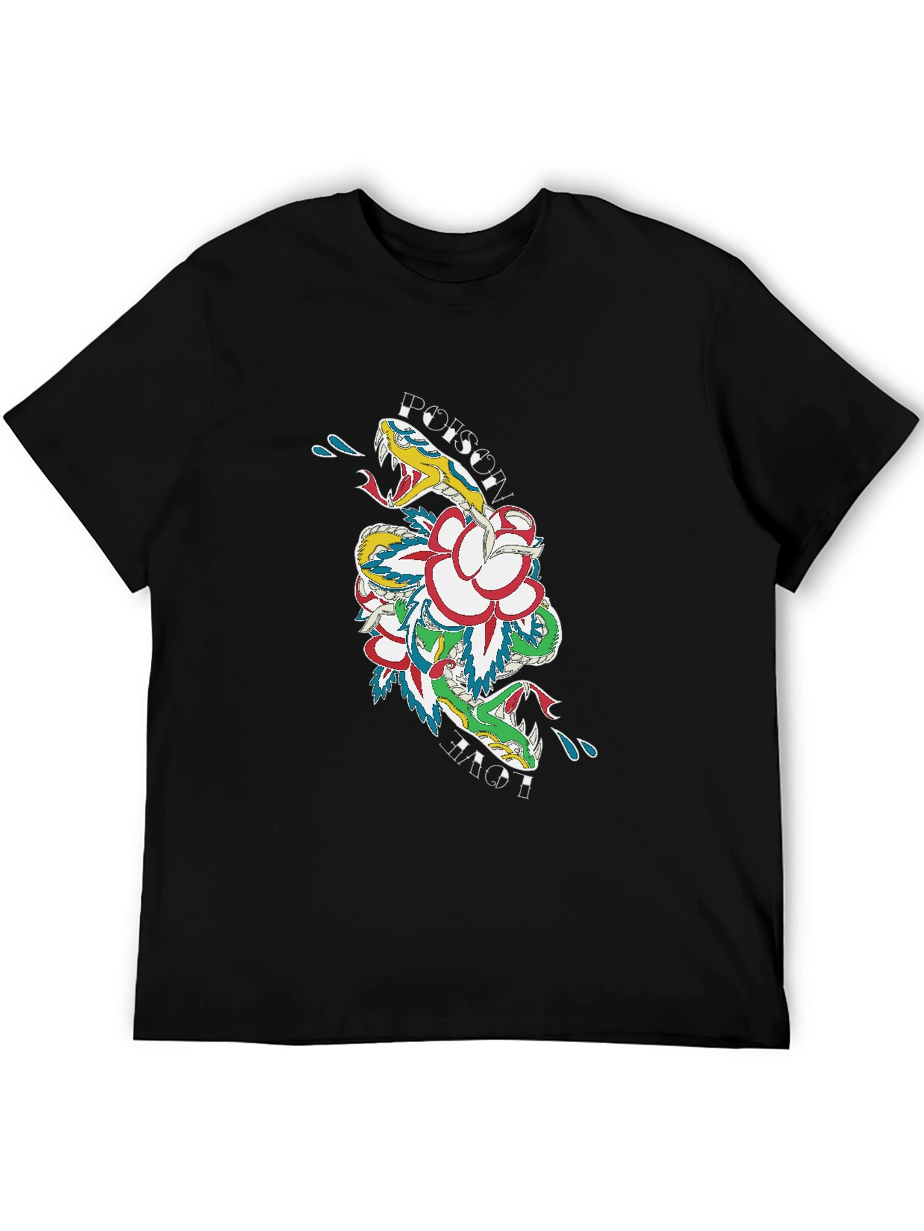 Poison Love Snake Graphic T-Shirt - Edgy Streetwear