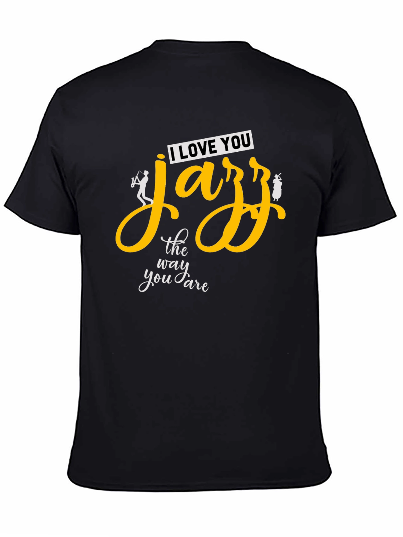 I Love You Jazz Mens T-Shirt - Black
