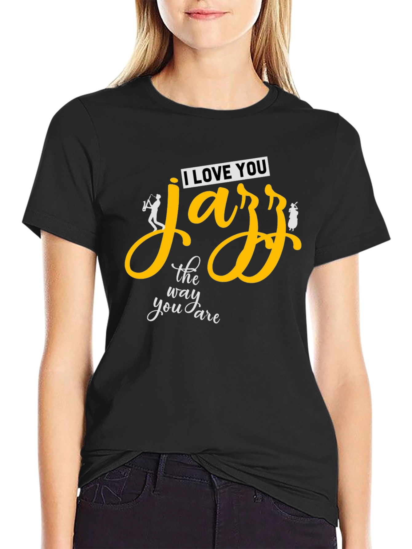 I Love You Jazz Mens T-Shirt - Black