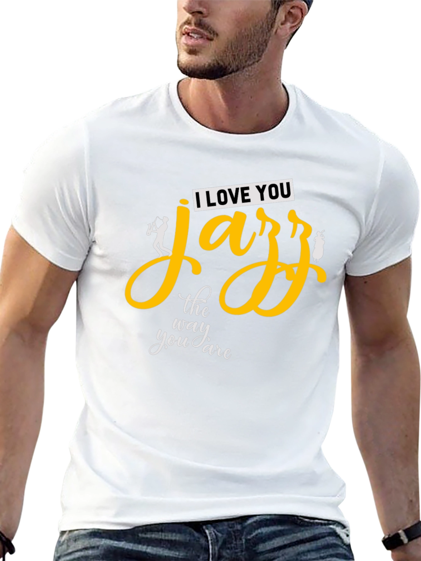 I Love You Jazz Mens T-Shirt - Black