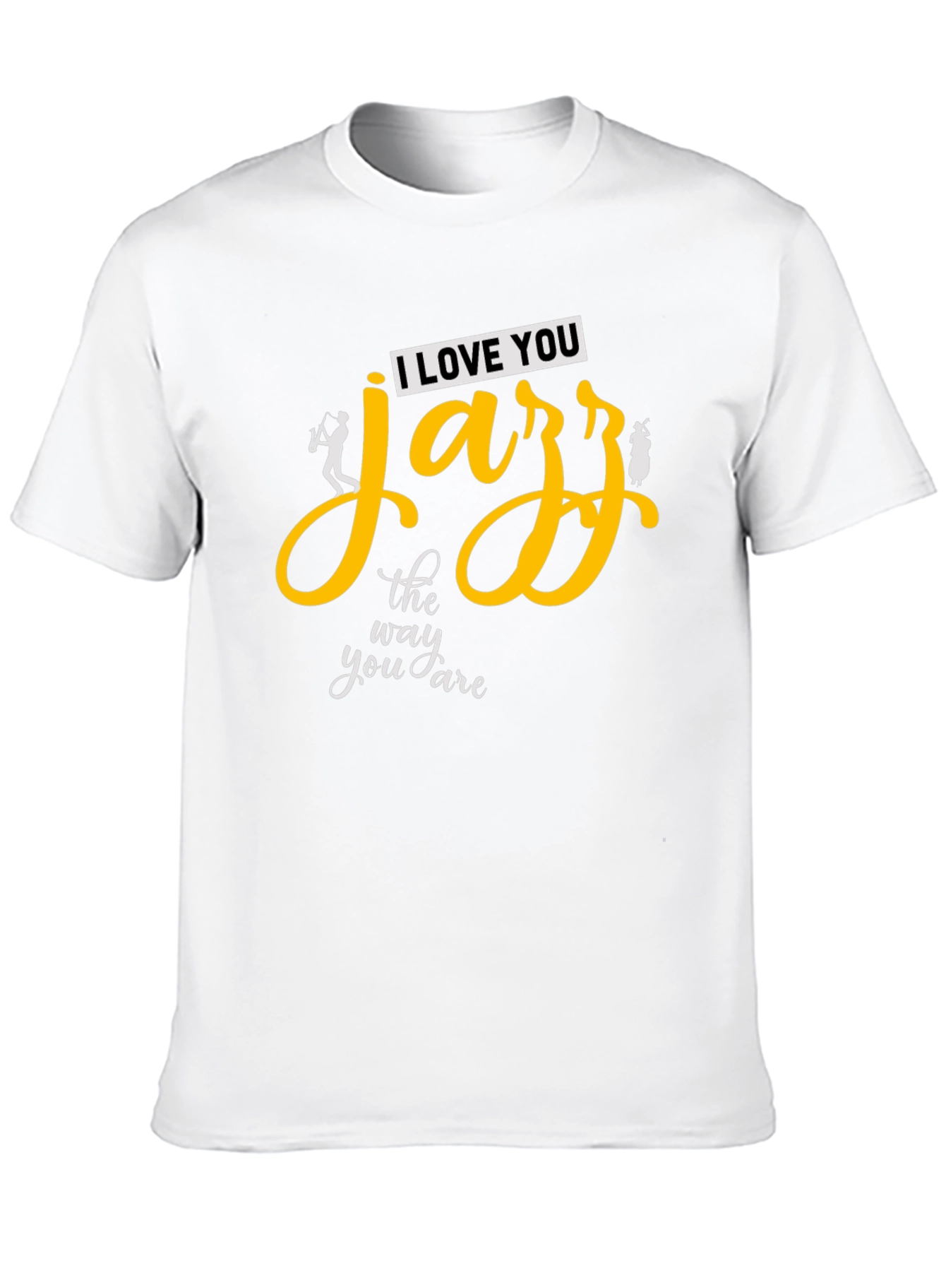 I Love You Jazz Mens T-Shirt - Black