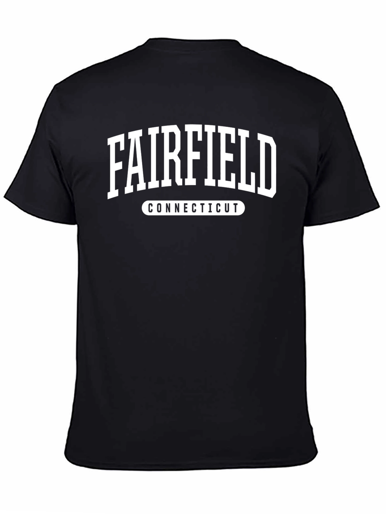 Fairfield Connecticut T-Shirt - Retro Black Tee