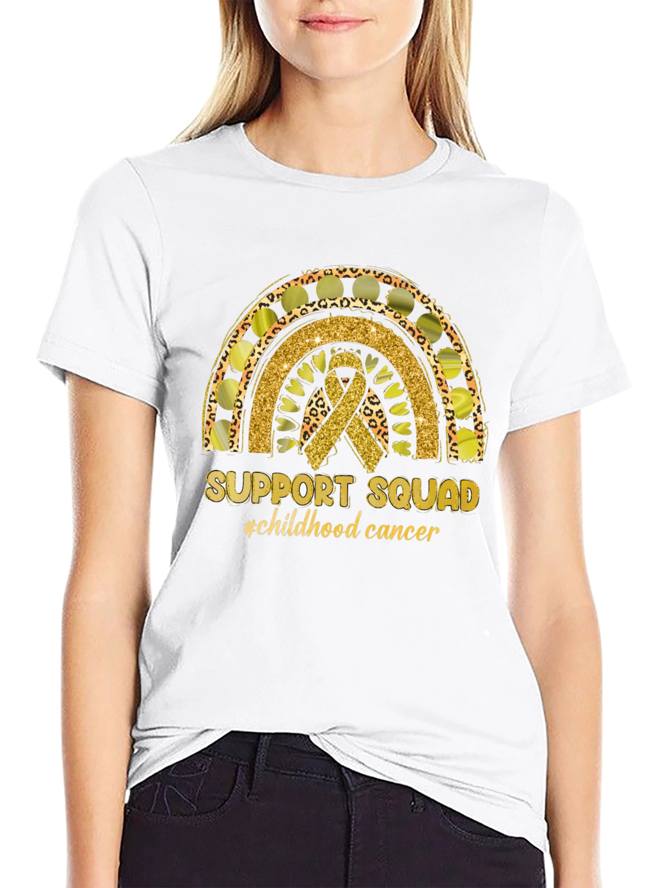 Support Squad Childhood Cancer Awareness T-Shirt