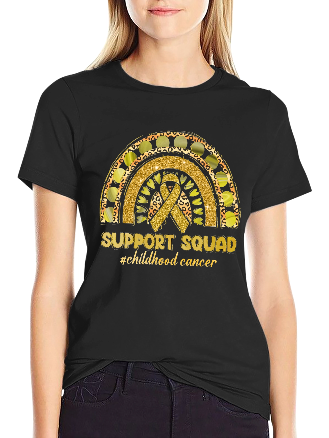 Support Squad Childhood Cancer Awareness T-Shirt