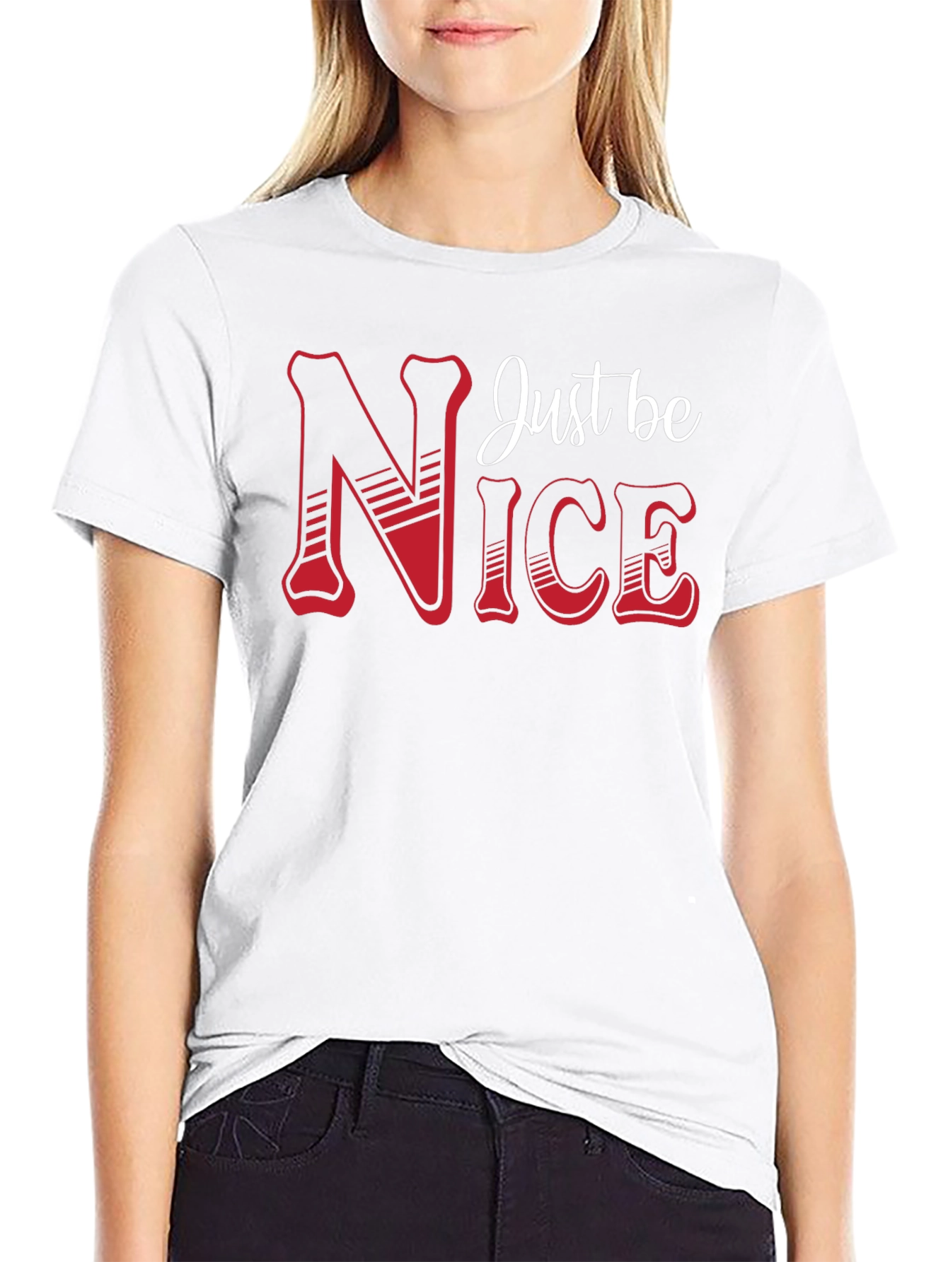 Just Be Nice Graphic T-Shirt - Black