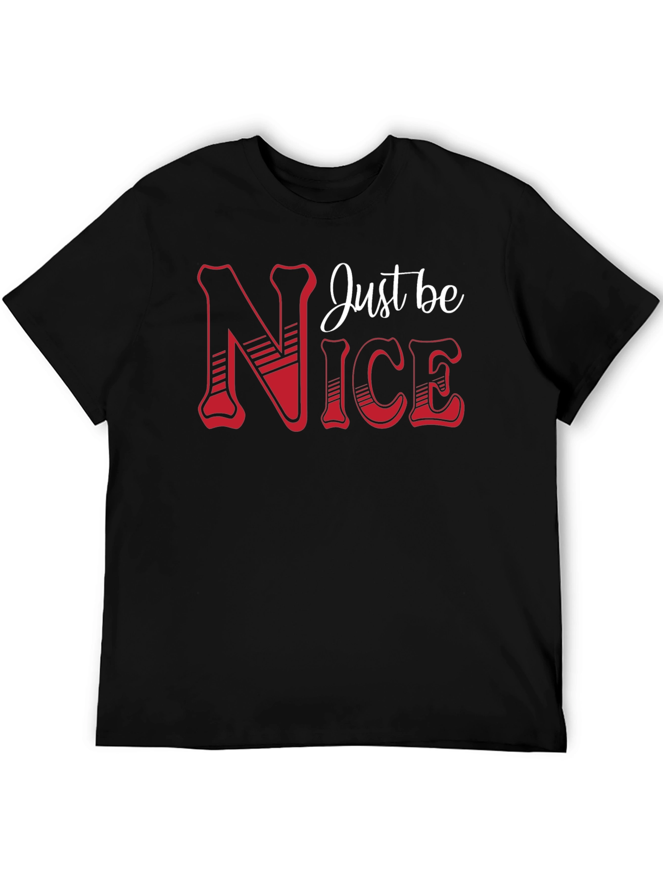 Just Be Nice Graphic T-Shirt - Black