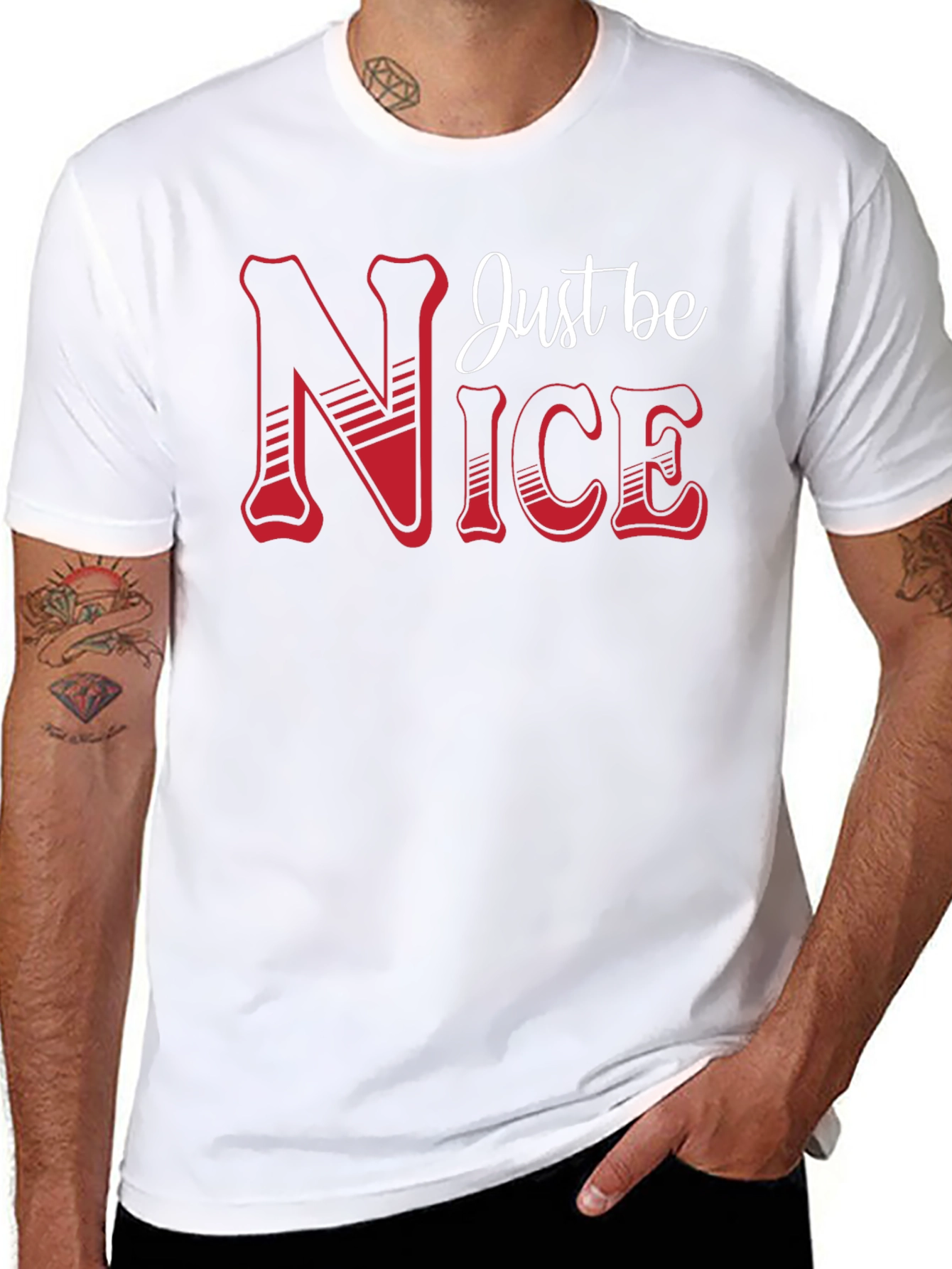 Just Be Nice Graphic T-Shirt - Black
