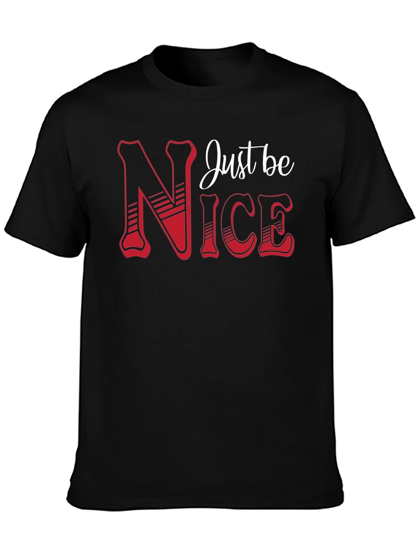Just Be Nice Graphic T-Shirt - Black