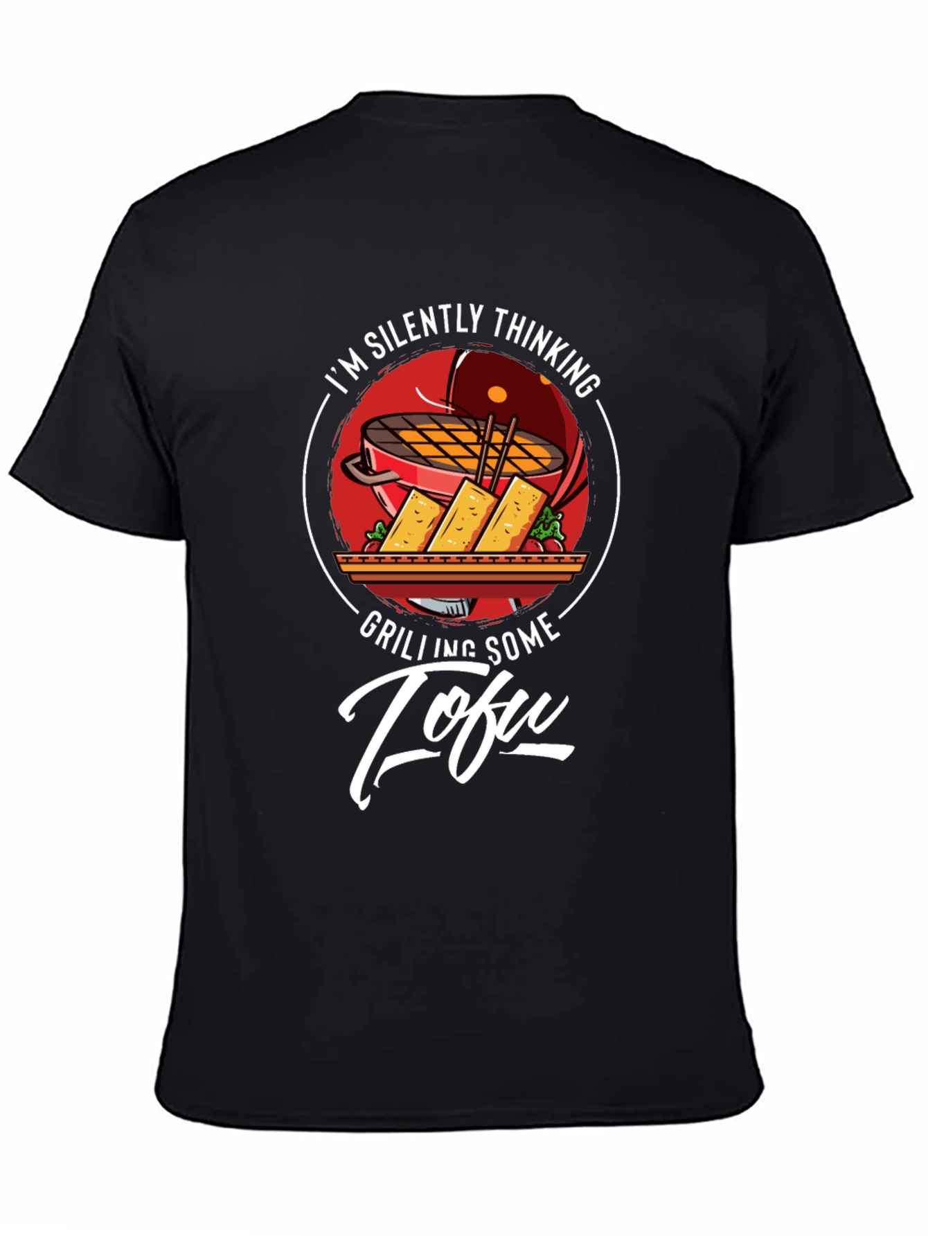 Grilling Tofu Graphic T-Shirt - Vegetarian BBQ