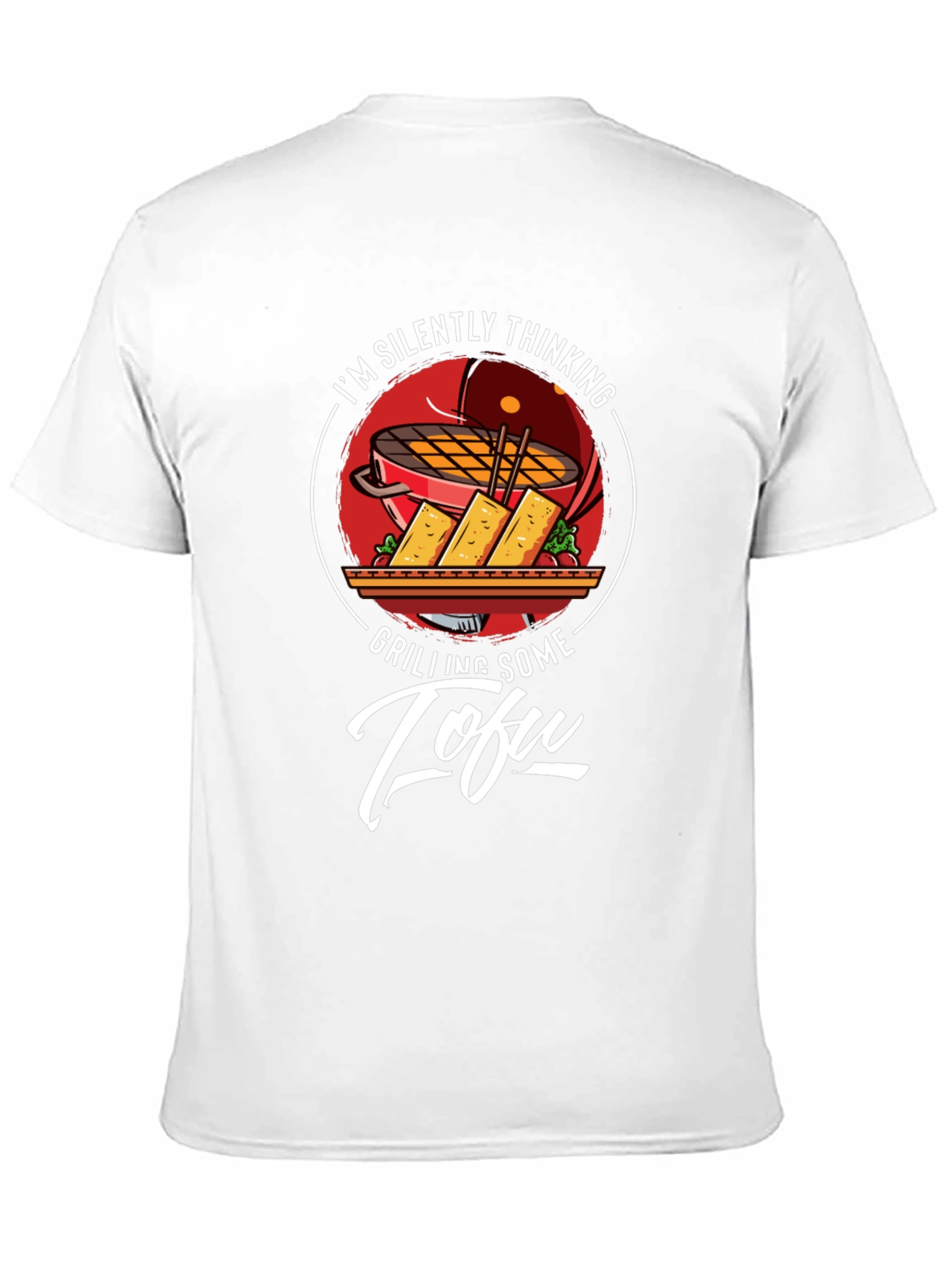 Grilling Tofu Graphic T-Shirt - Vegetarian BBQ
