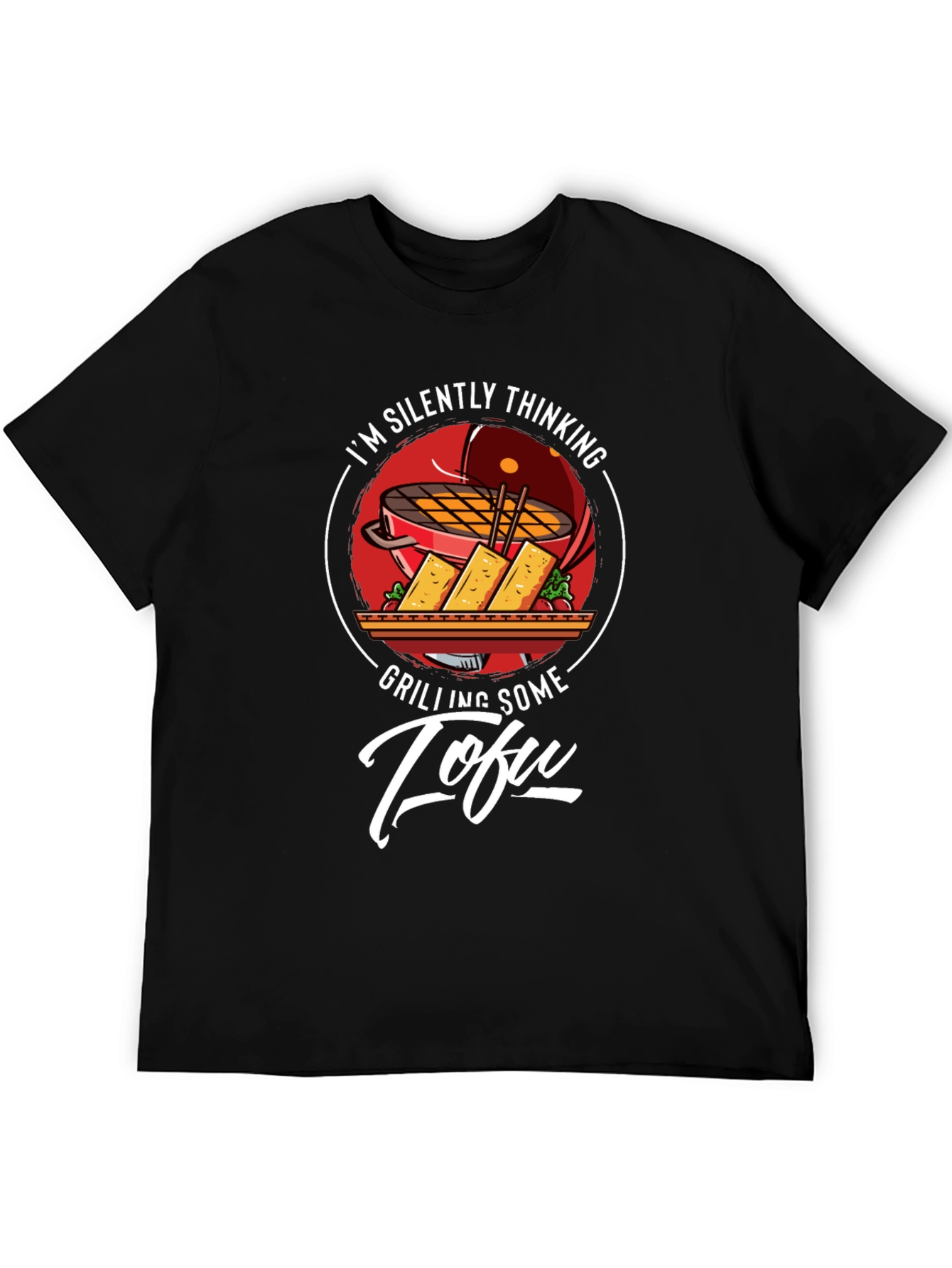 Grilling Tofu Graphic T-Shirt - Vegetarian BBQ