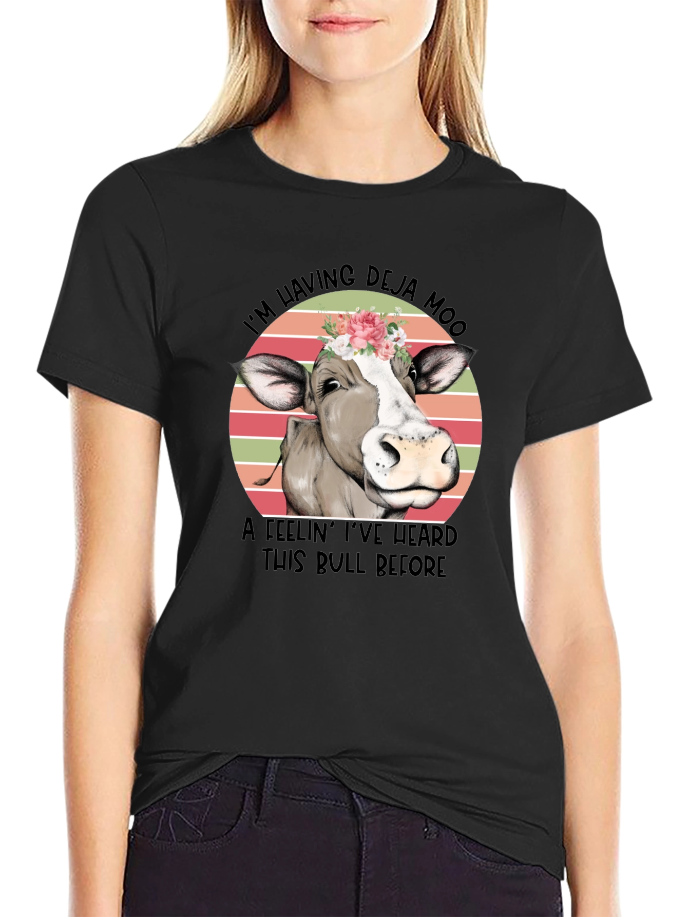 Deja Moo Cow Graphic Tee